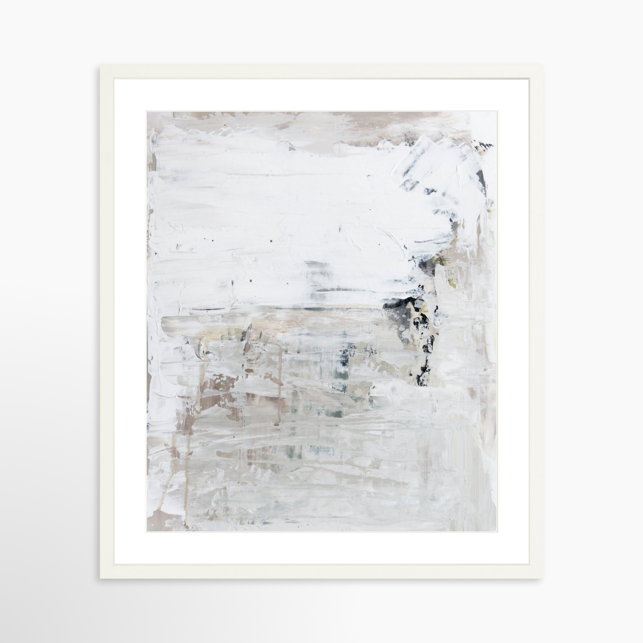 20x25 / White Frame + White Mat