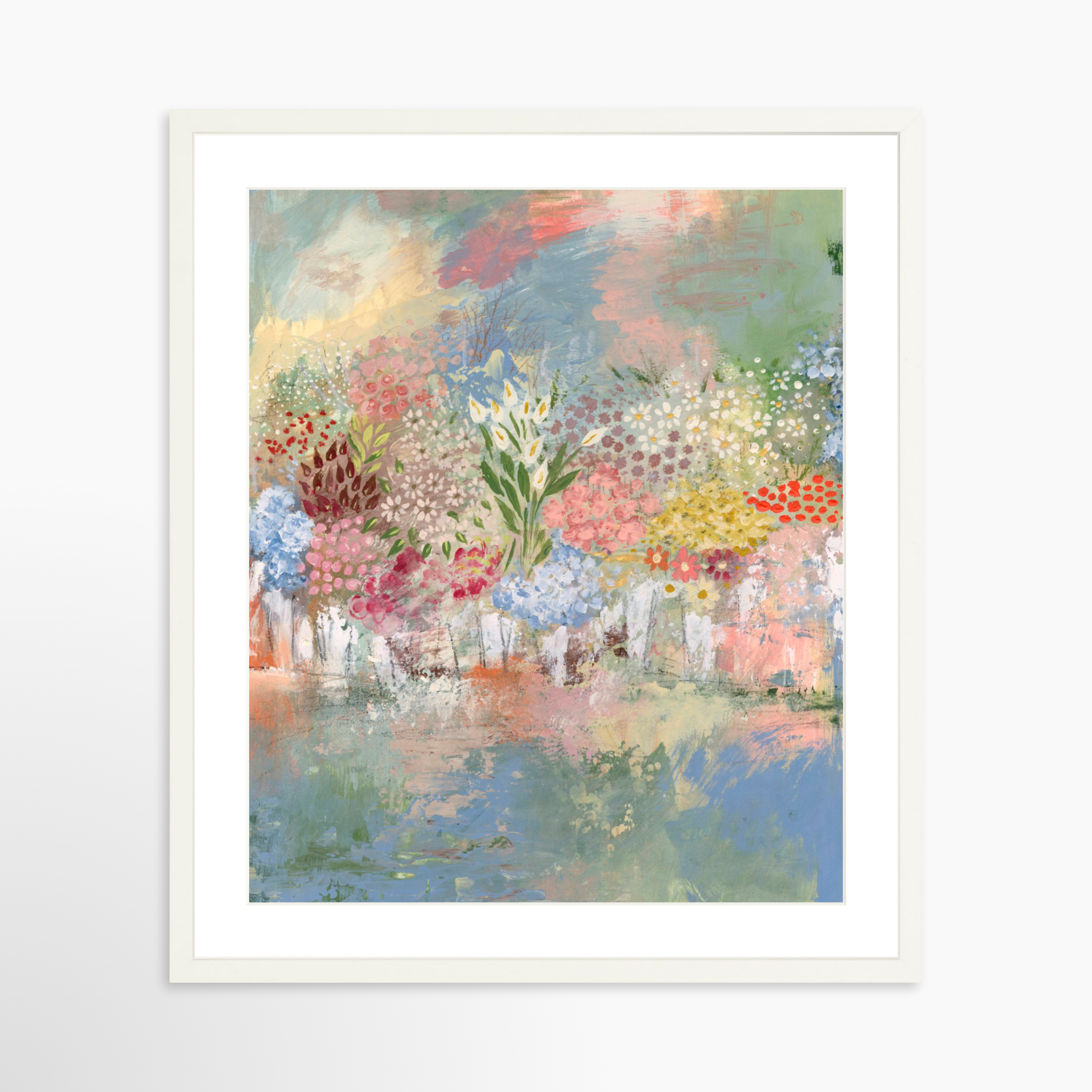 20x25 / White Frame + White Mat