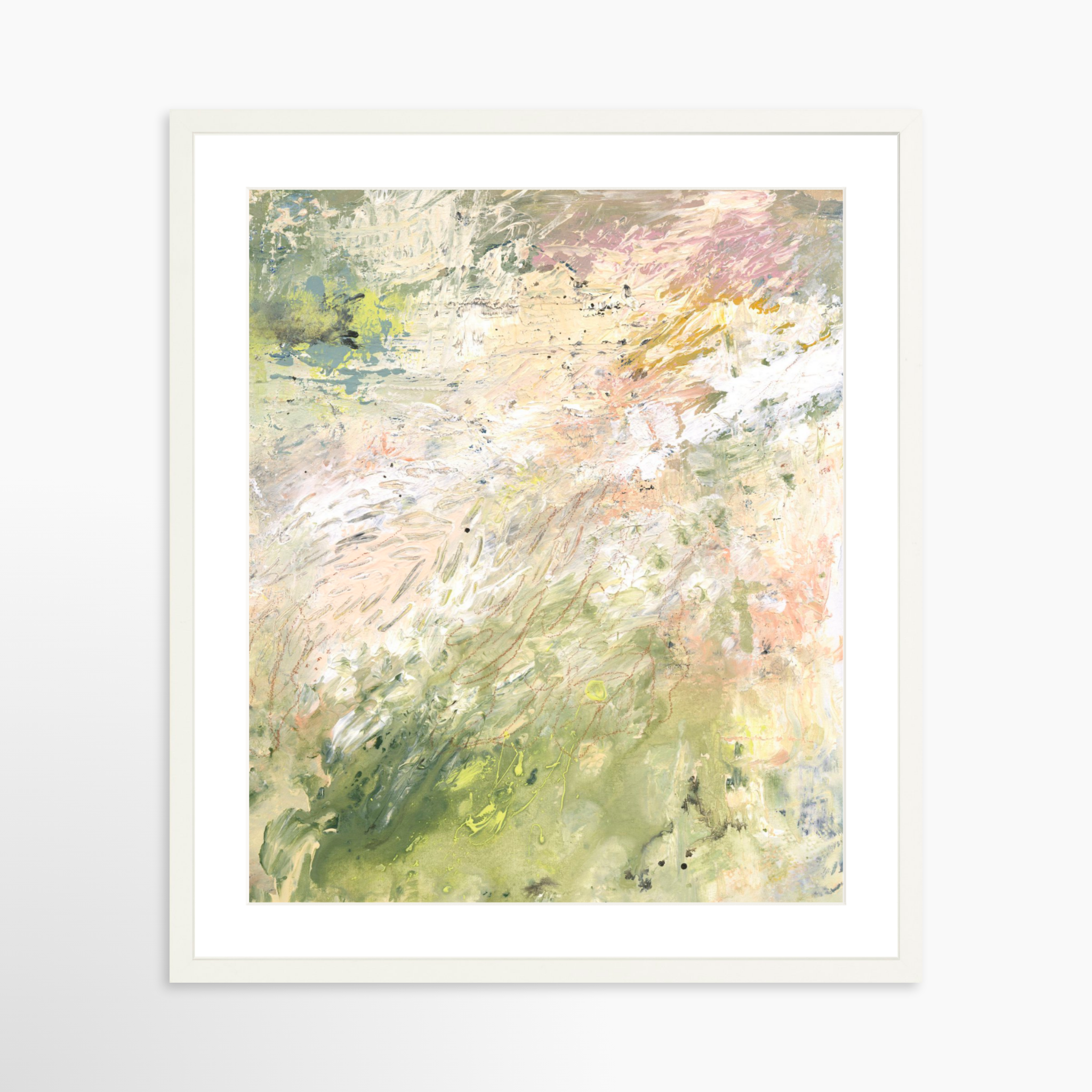 20x25 / White Frame + White Mat
