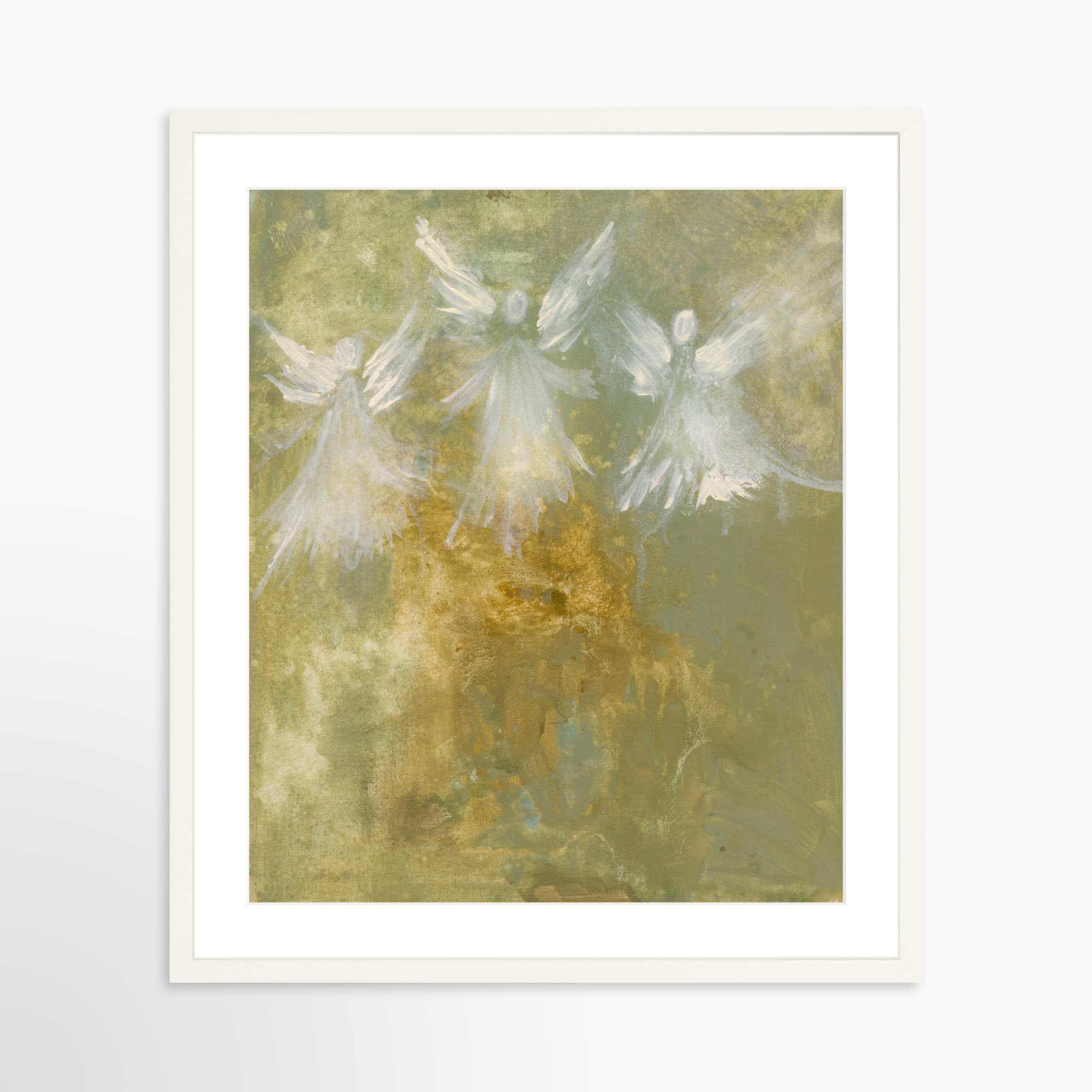 20x25 / White Frame + White Mat