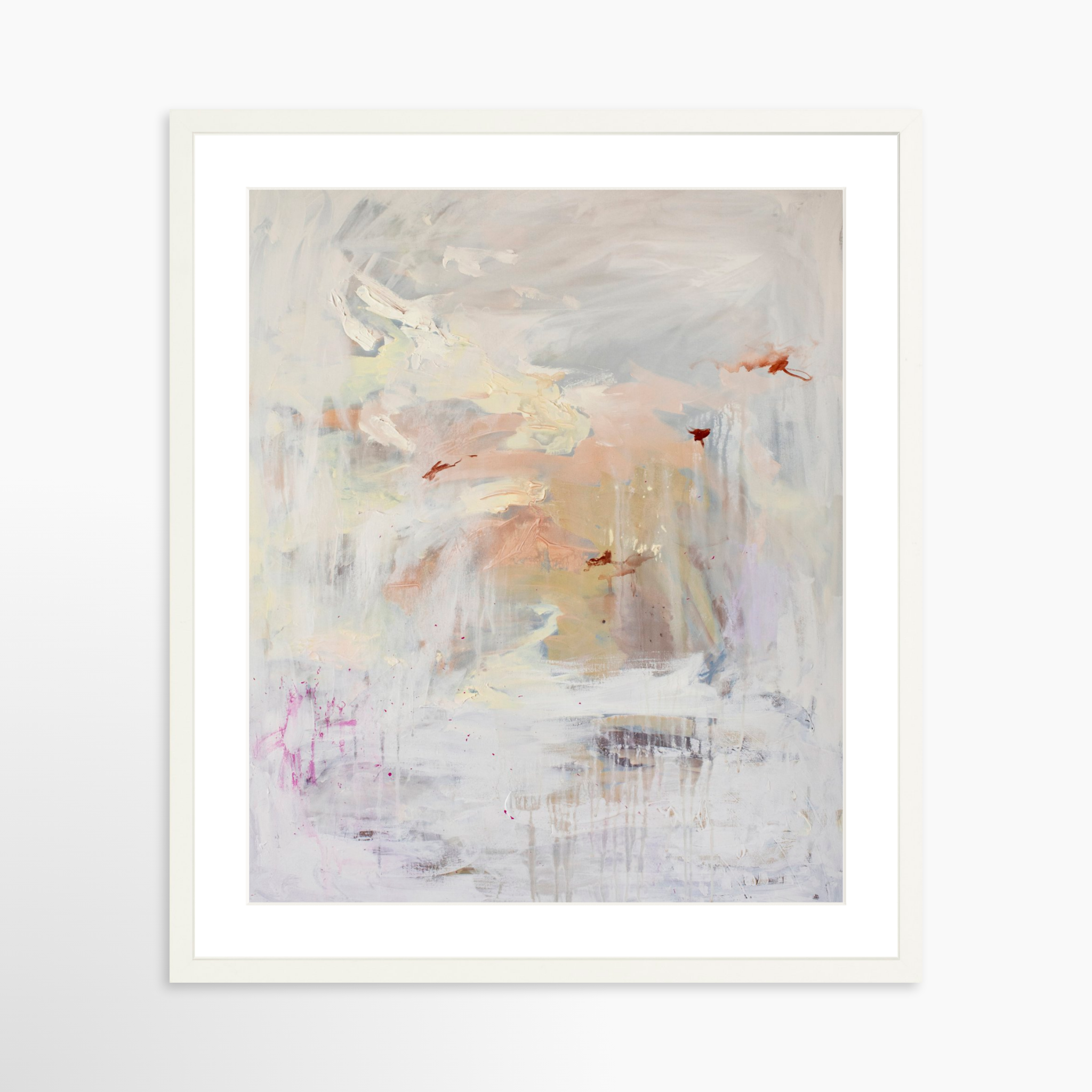 20x25 / White Frame + White Mat