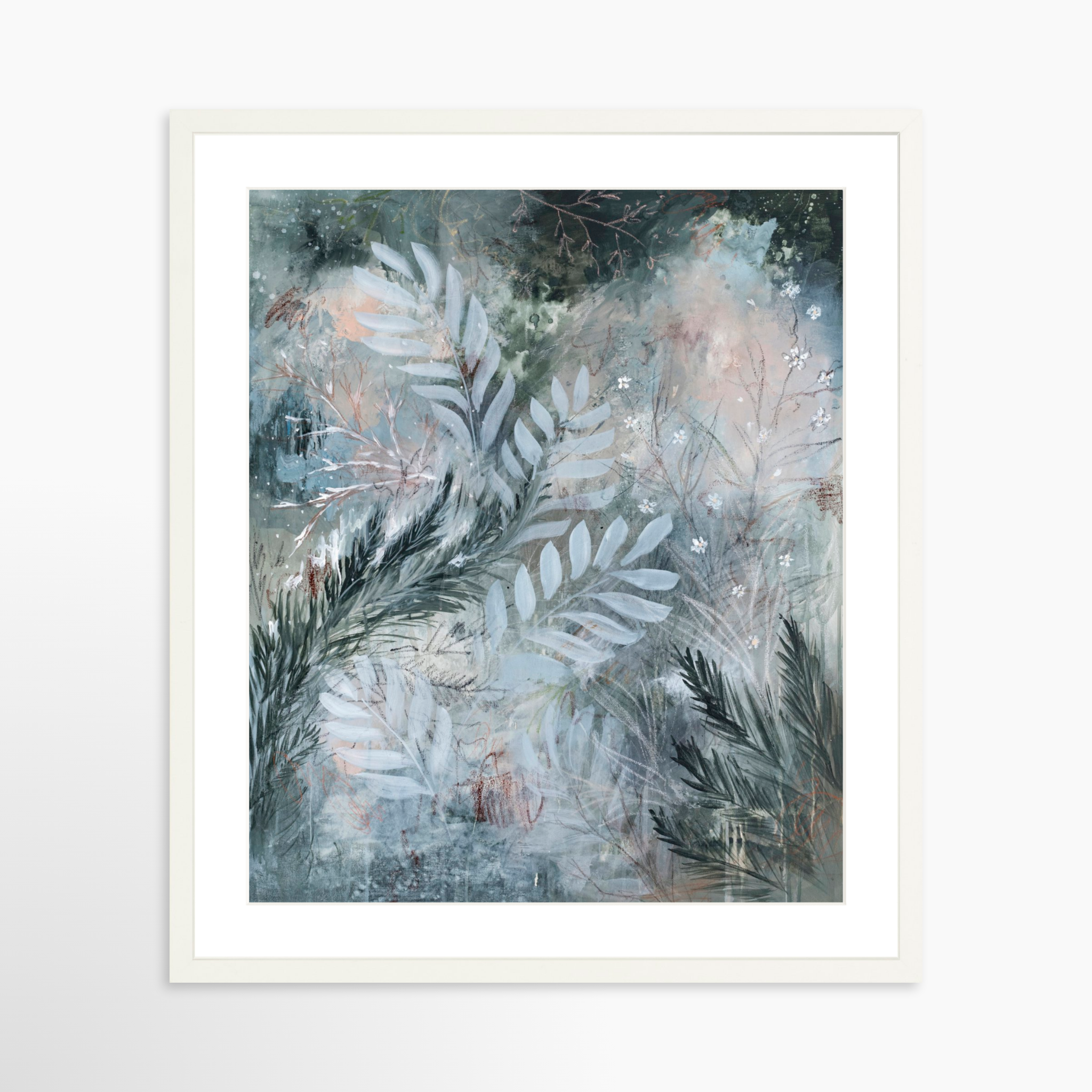 20x25 / White Frame + White Mat