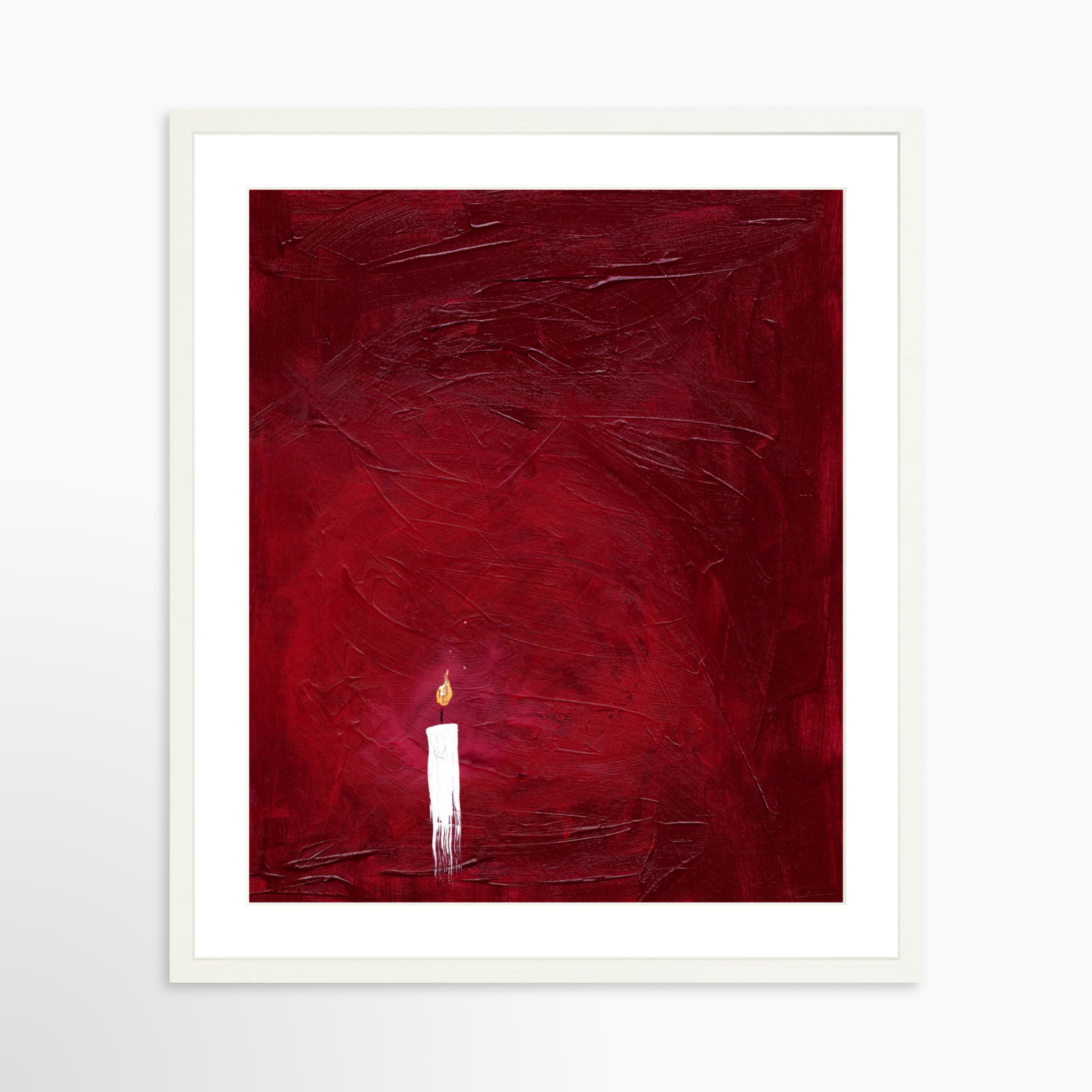 20x25 / White Frame + White Mat