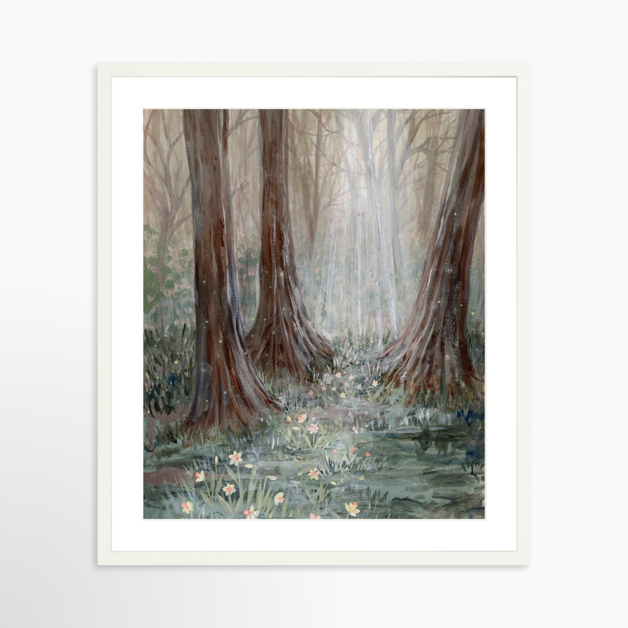 20x25 / White Frame + White Mat