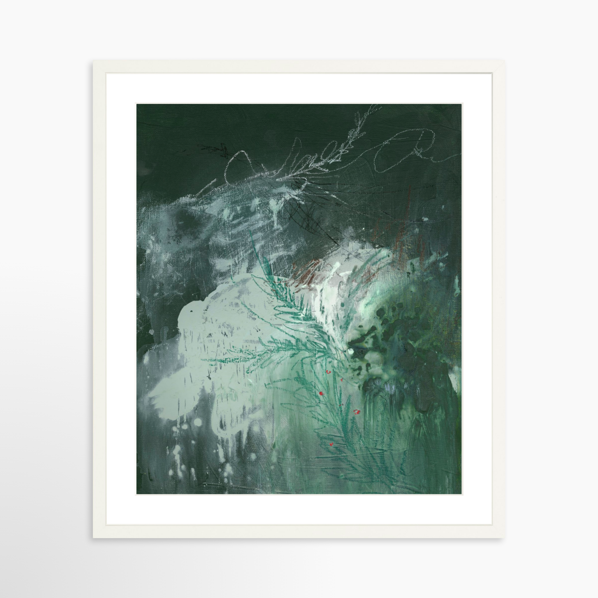 20x25 / White Frame + White Mat
