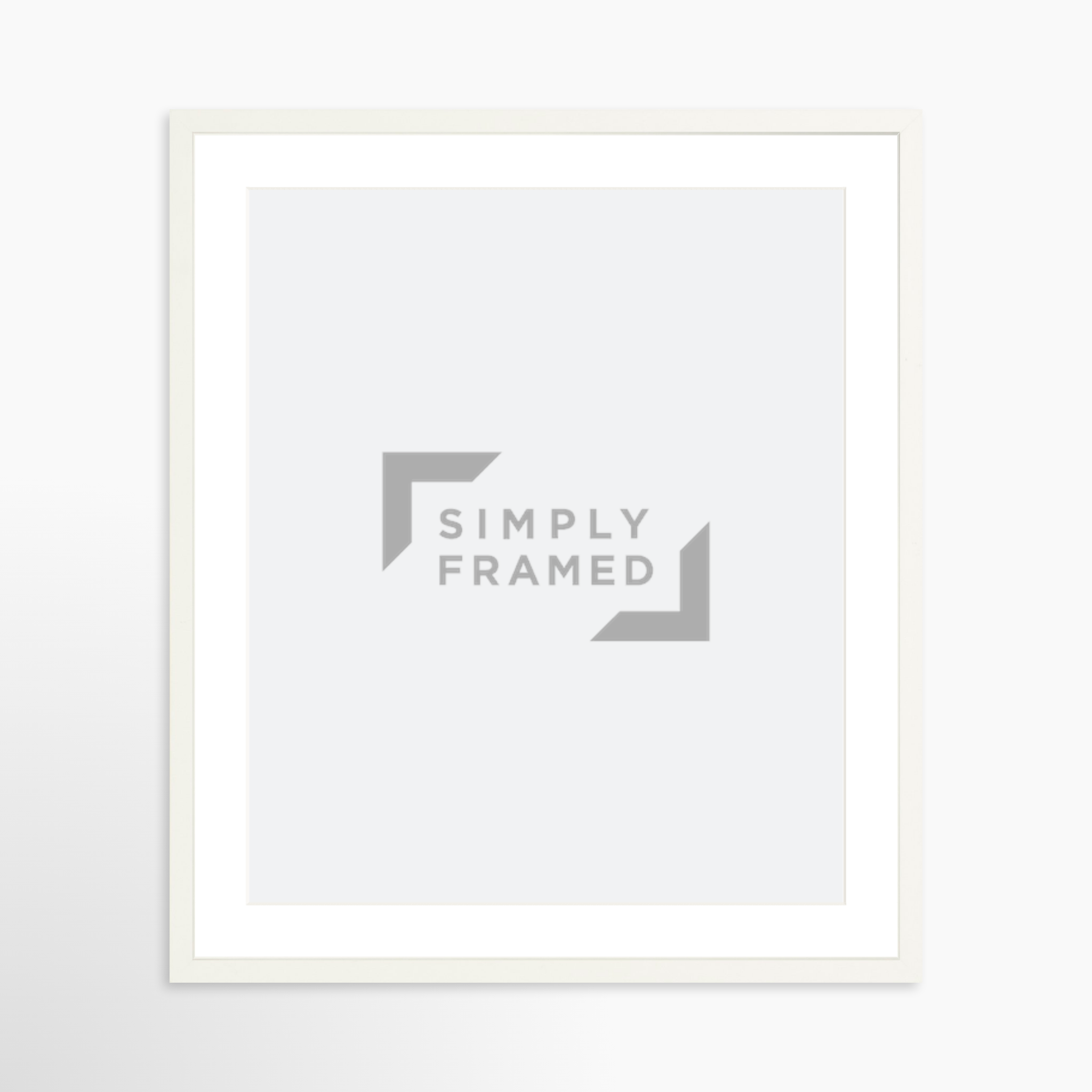 20x25 / White Frame + White Mat