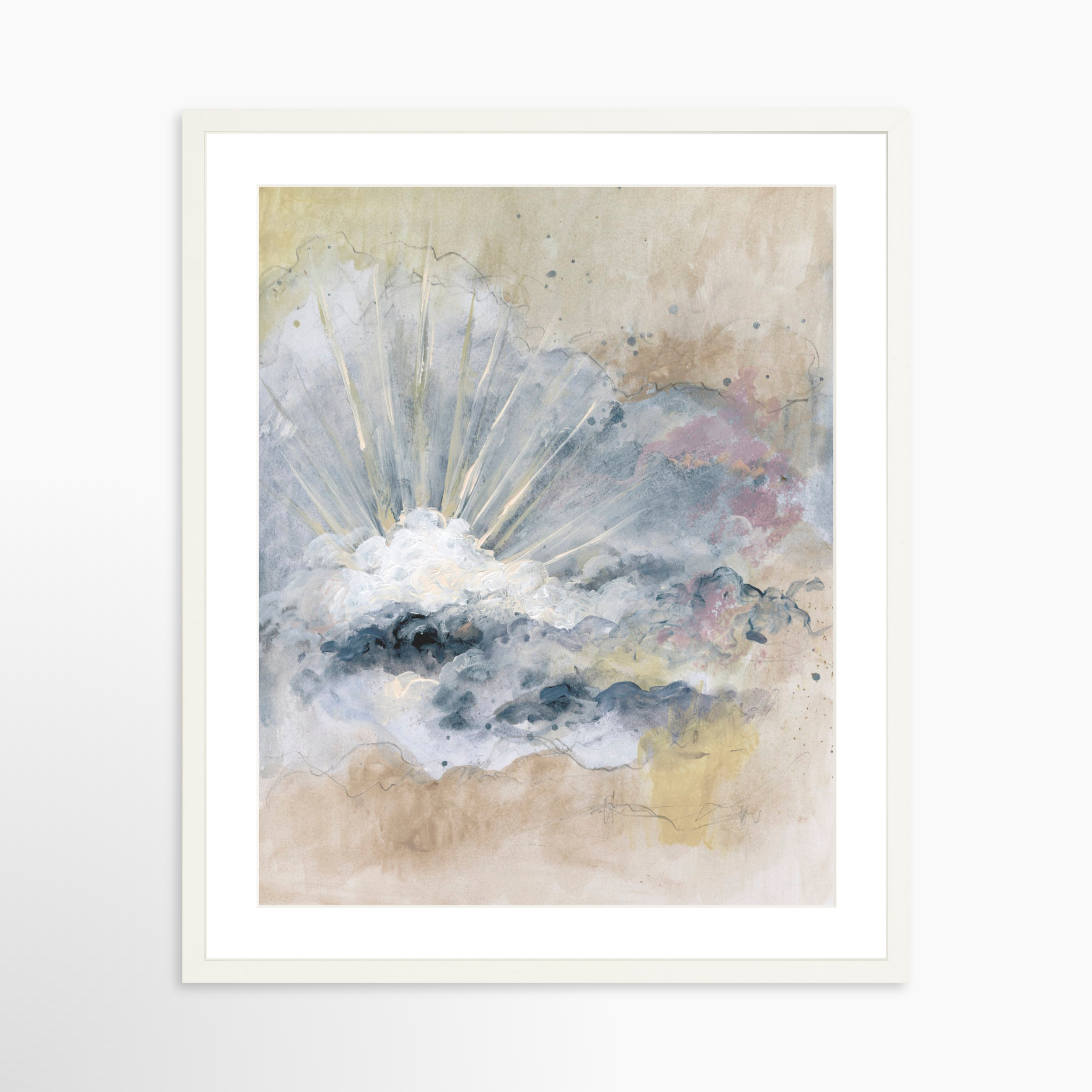 20x25 / White Frame + White Mat