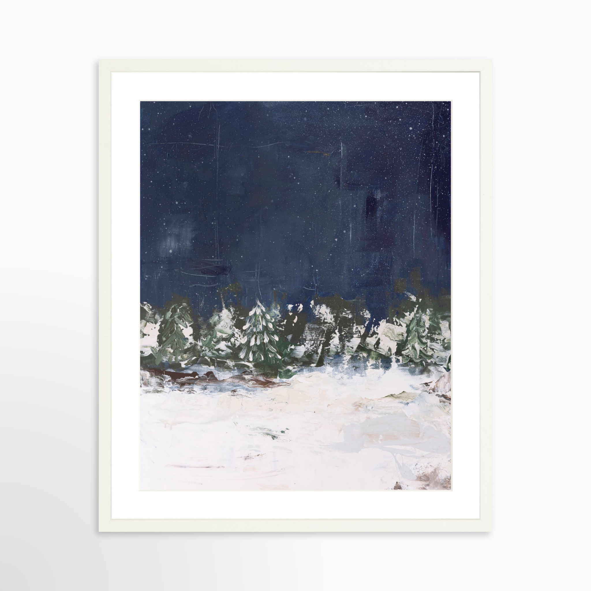 20x25 / White Frame + White Mat