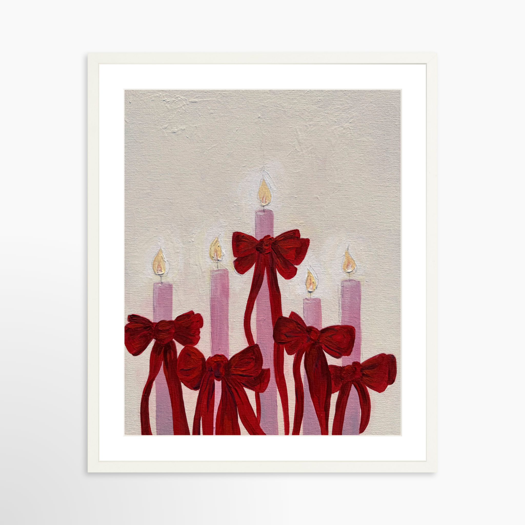 20x25 / White Frame + White Mat