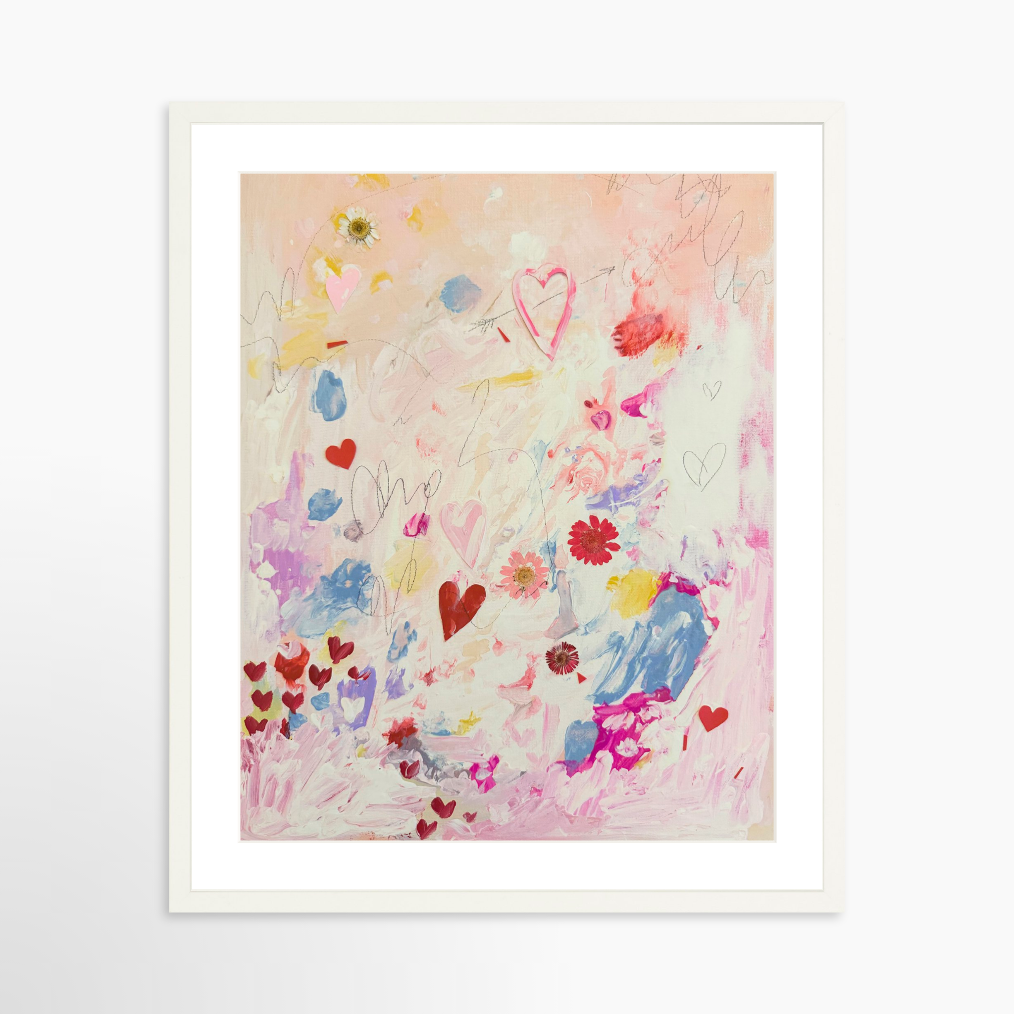 20x25 / White Frame + White Mat