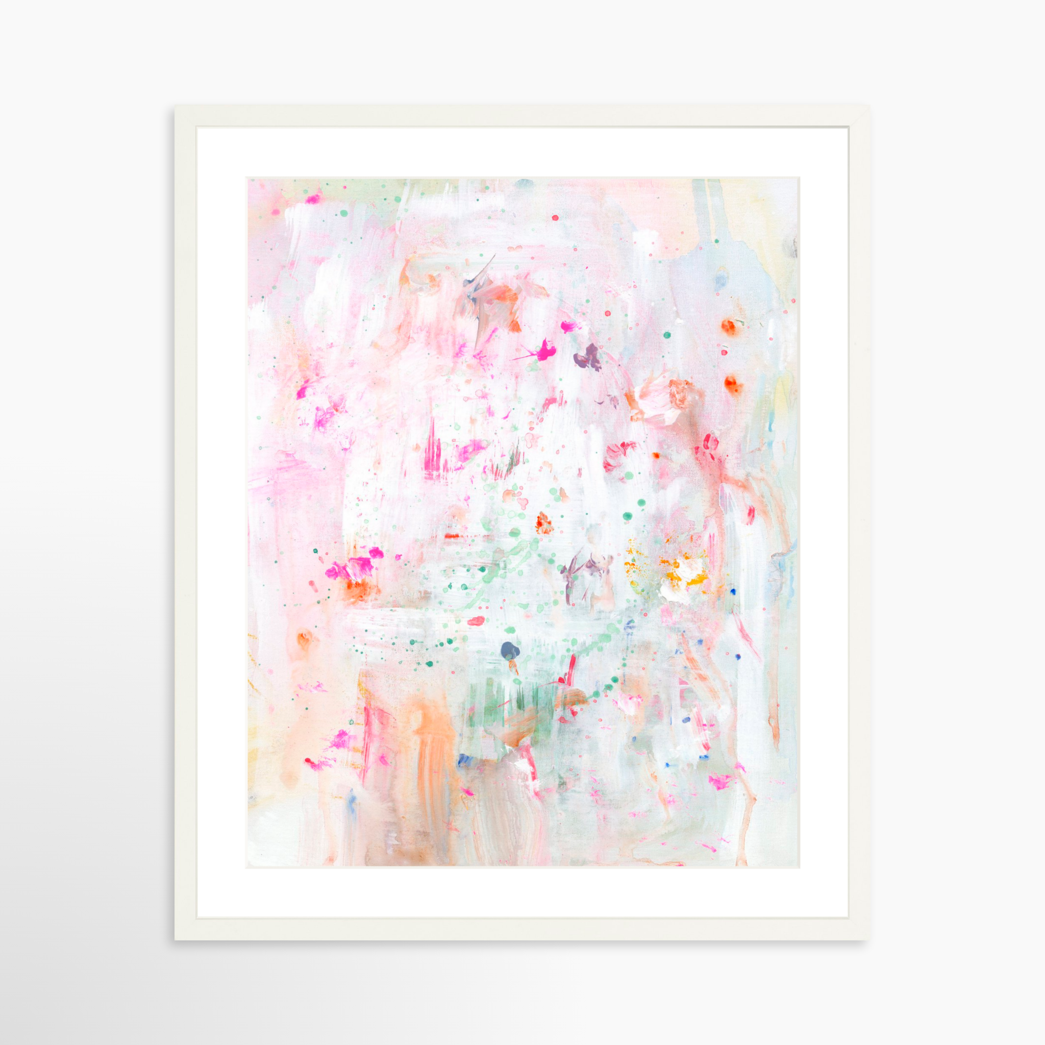 20x25 / White Frame + White Mat