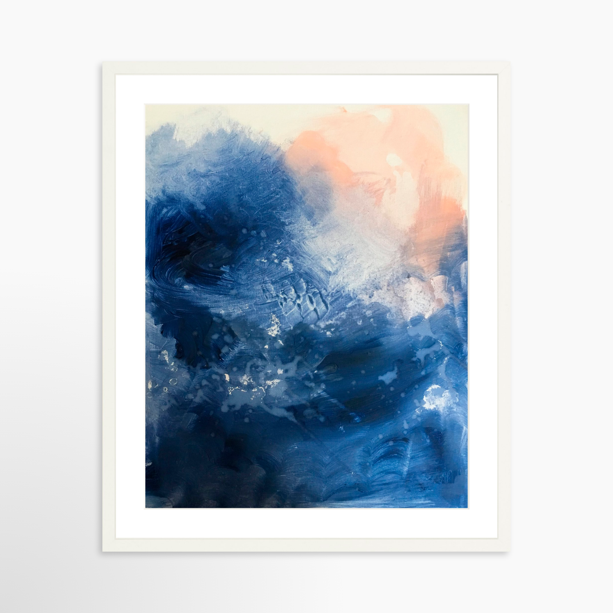 20x25 / White Frame + White Mat