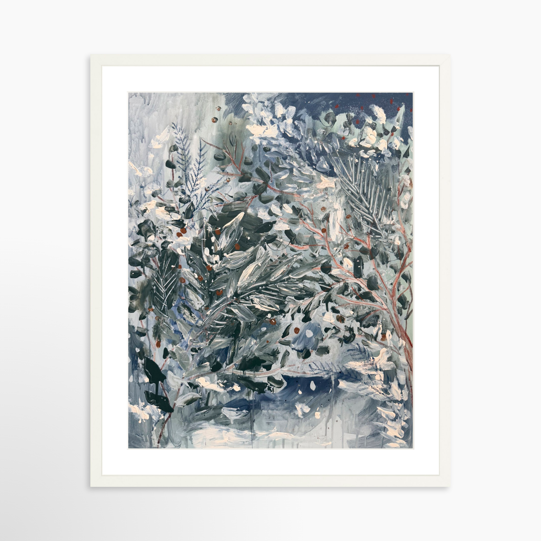 20x25 / White Frame + White Mat