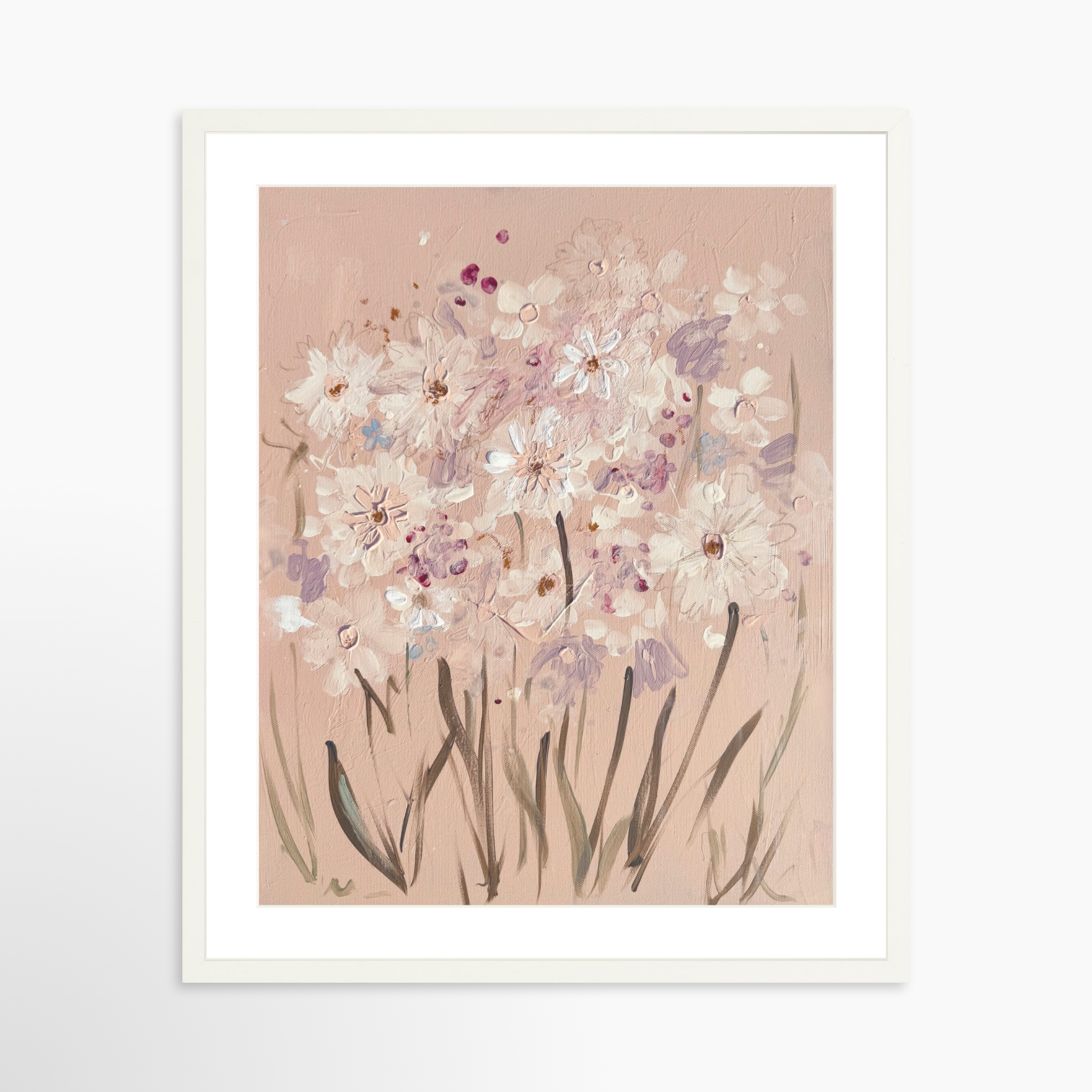 20x25 / White Frame + White Mat