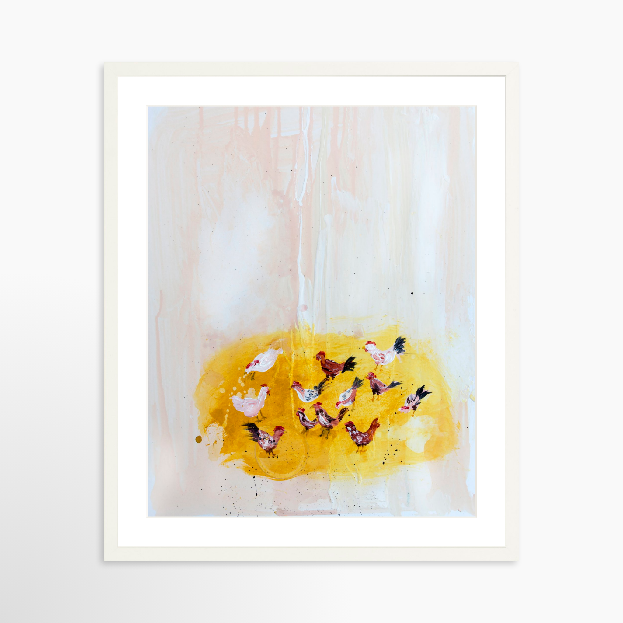 20x25 / White Frame + White Mat