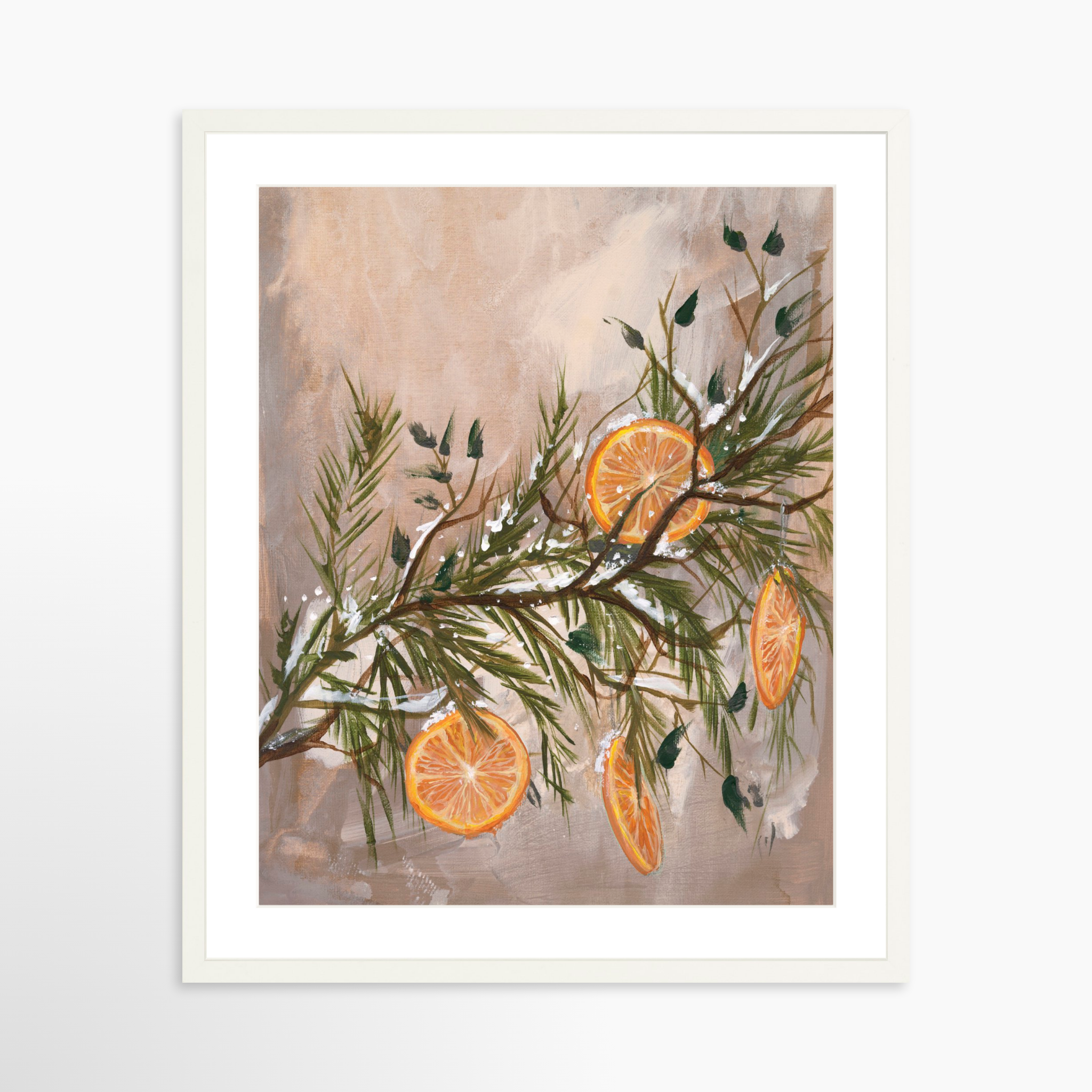 20x25 / White Frame + White Mat