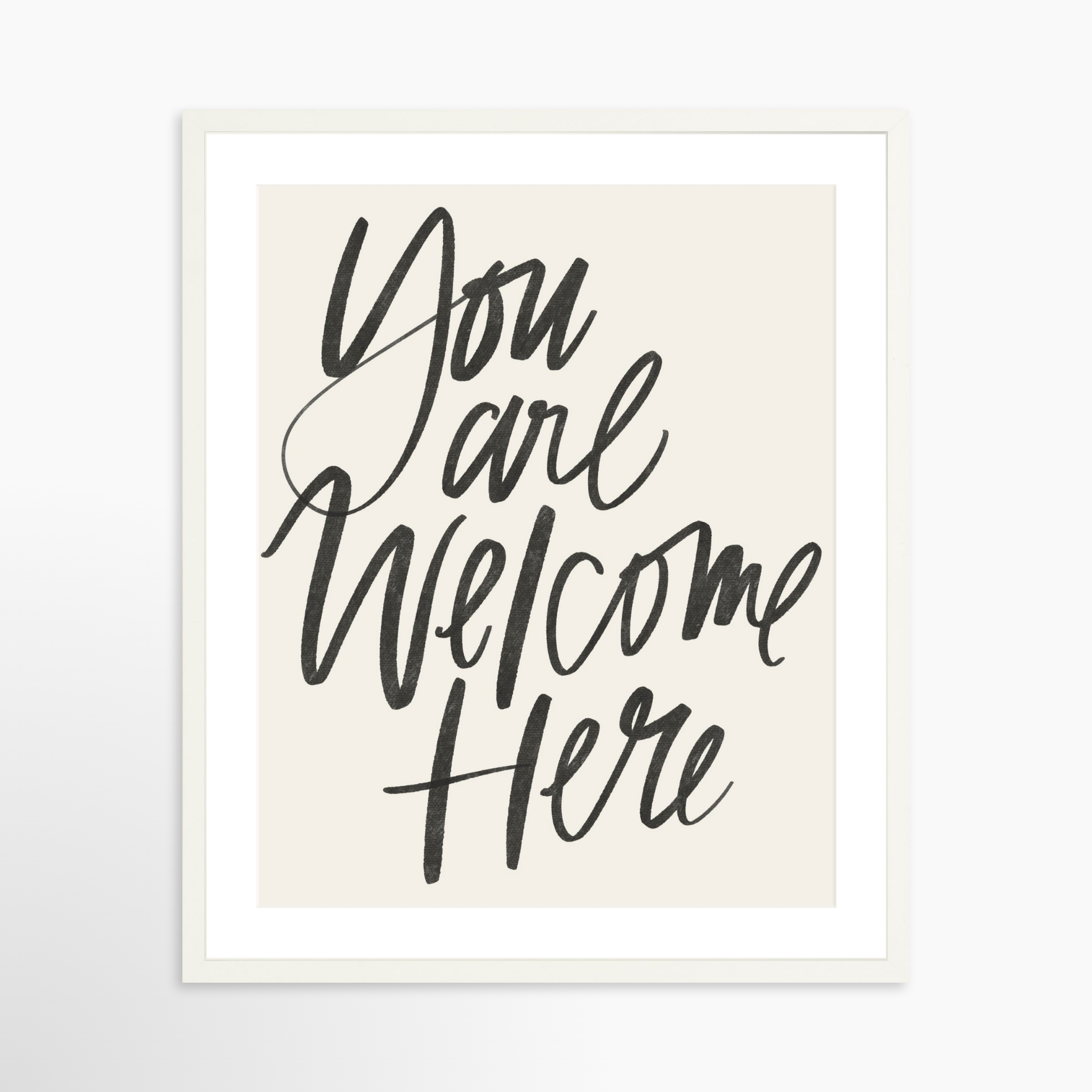 20x25 / White Frame + White Mat