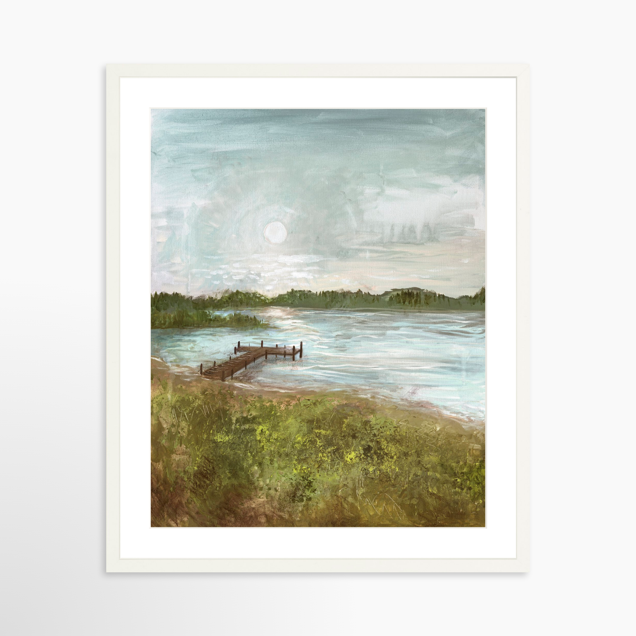 20x25 / White Frame + White Mat