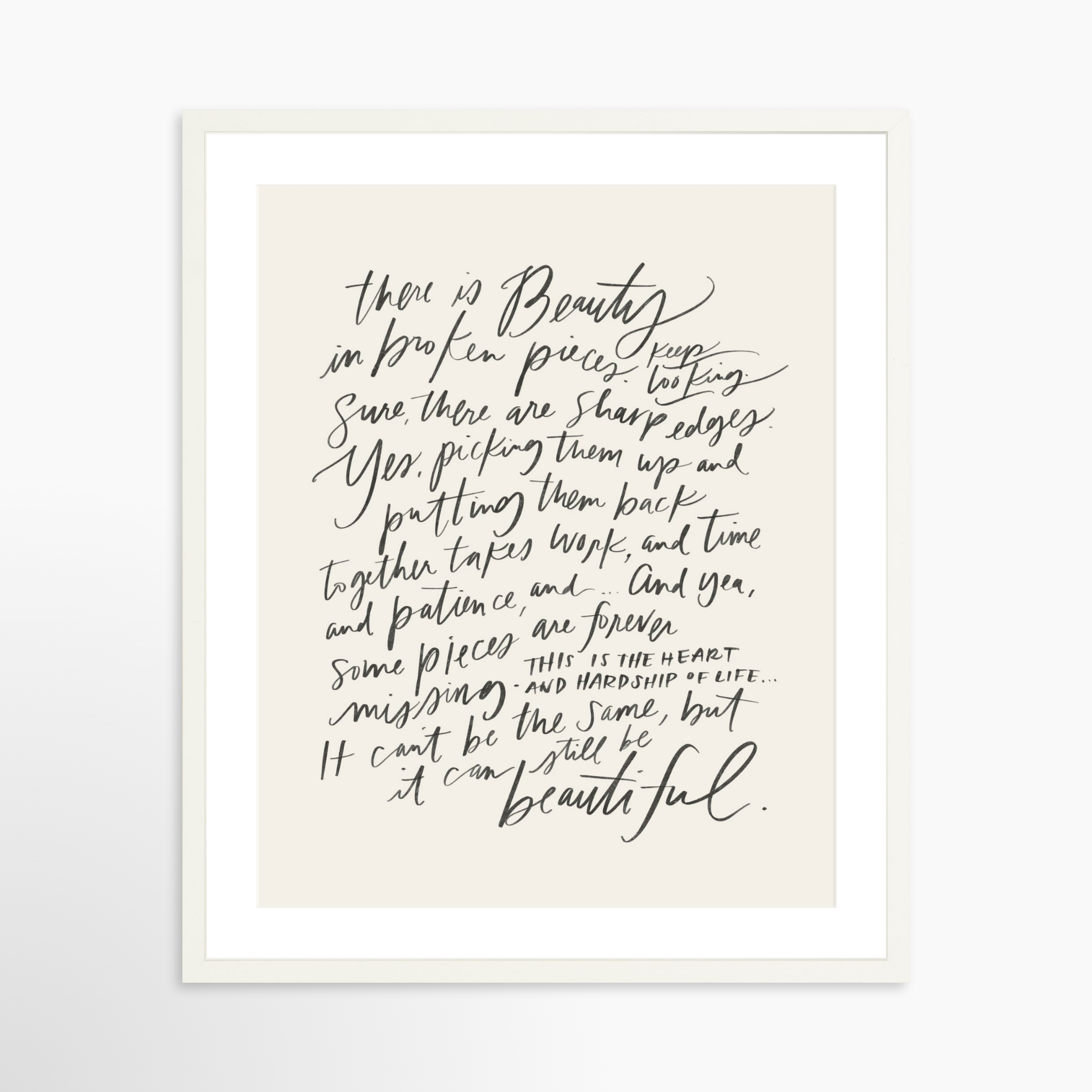 20x25 / White Frame + White Mat