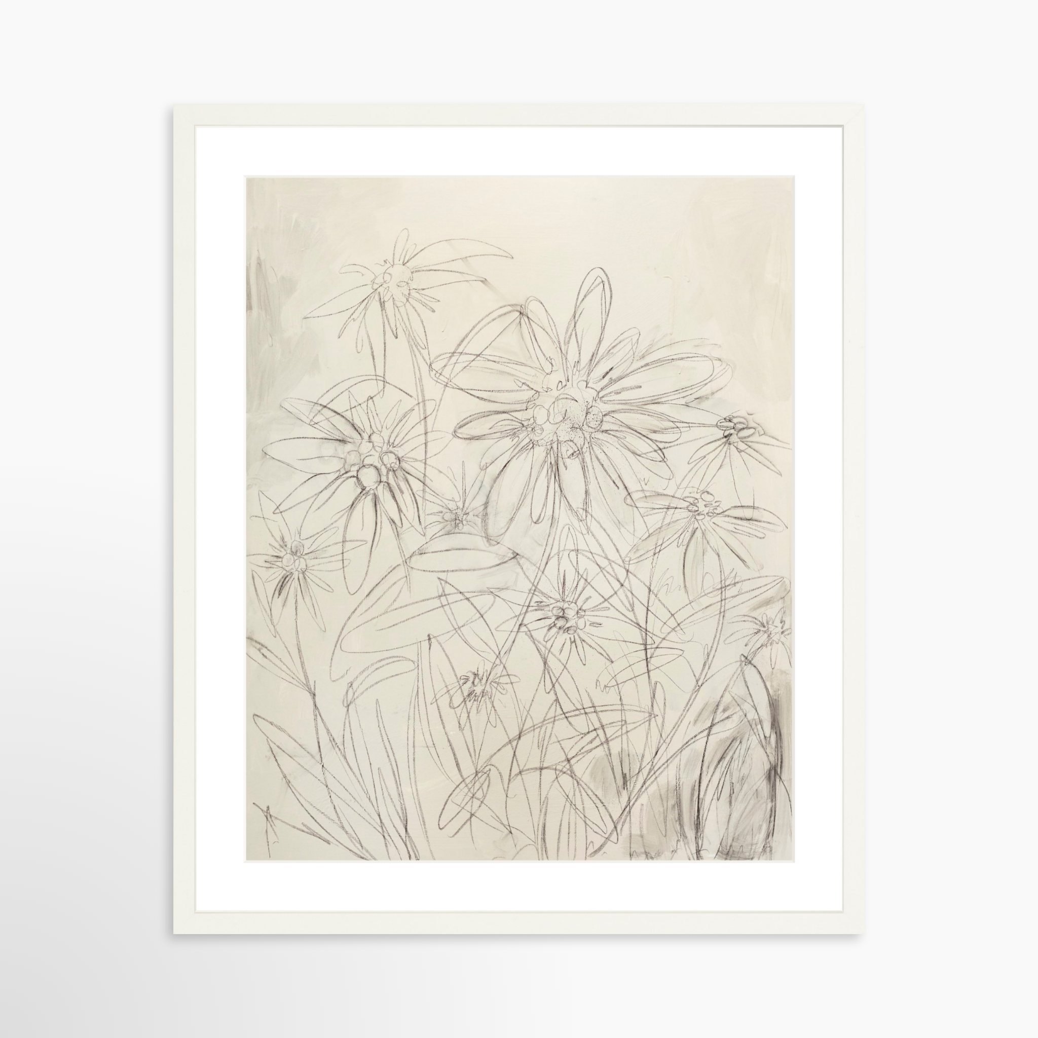 20x25 / White Frame + White Mat