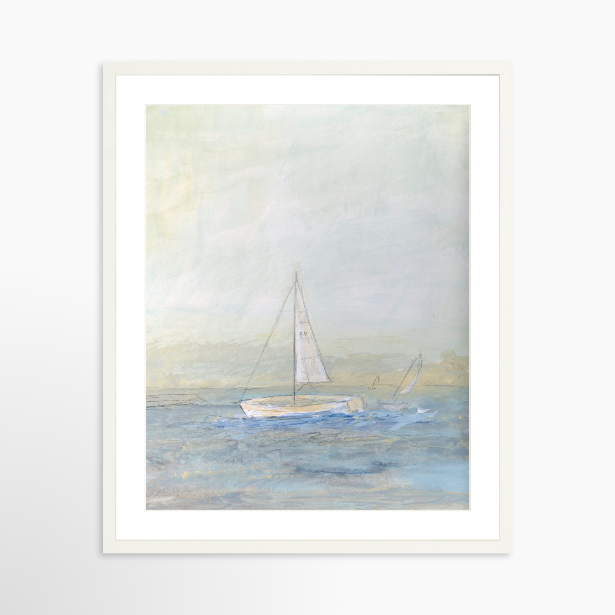 20x25 / White Frame + White Mat