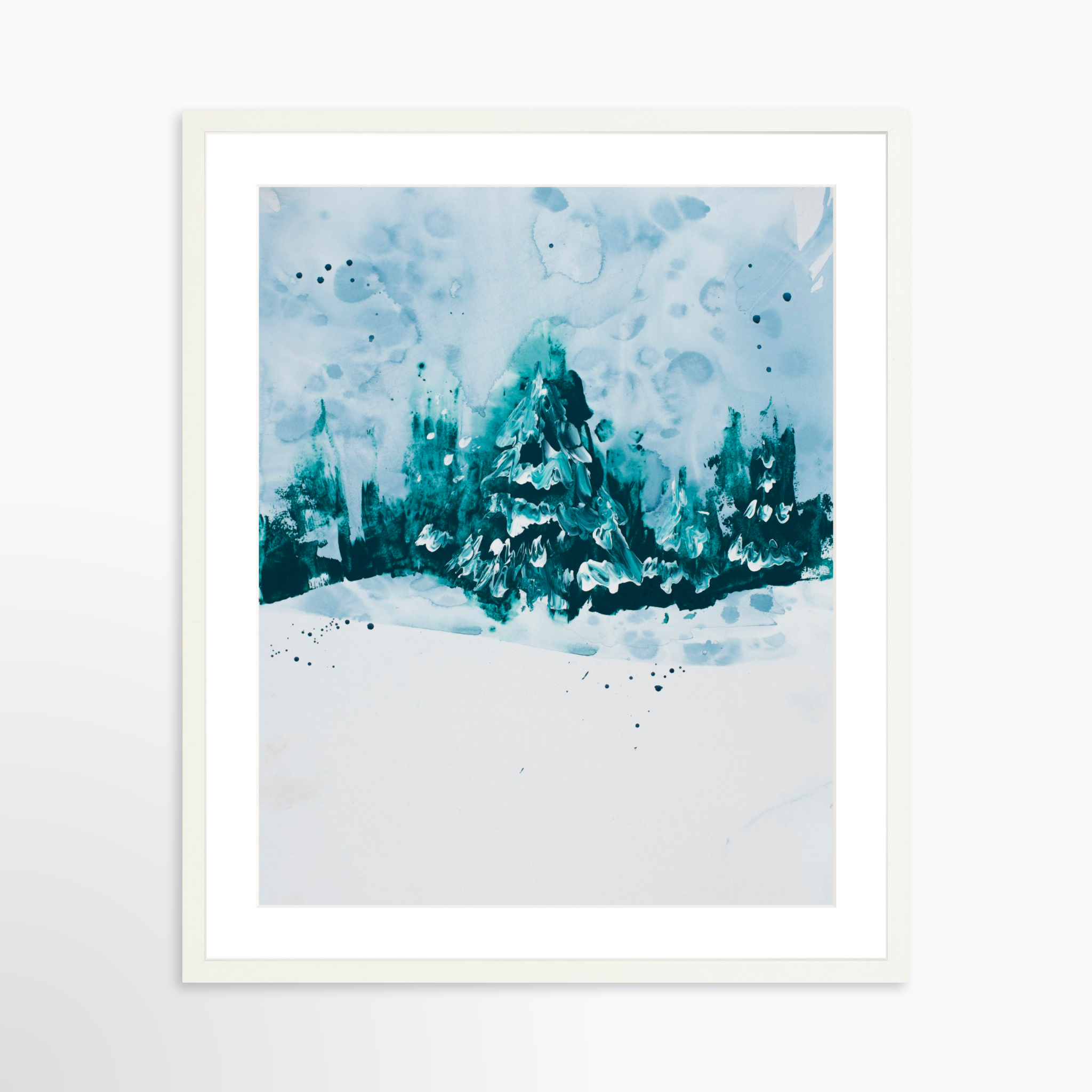 20x25 / White Frame + White Mat
