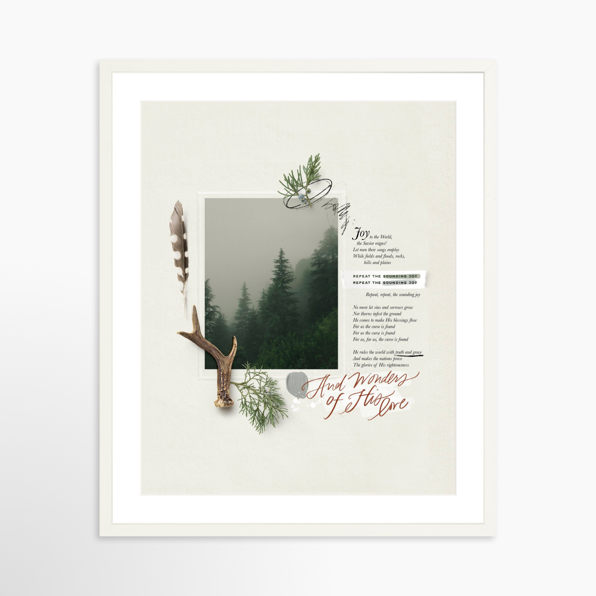 20x25 / White Frame + White Mat