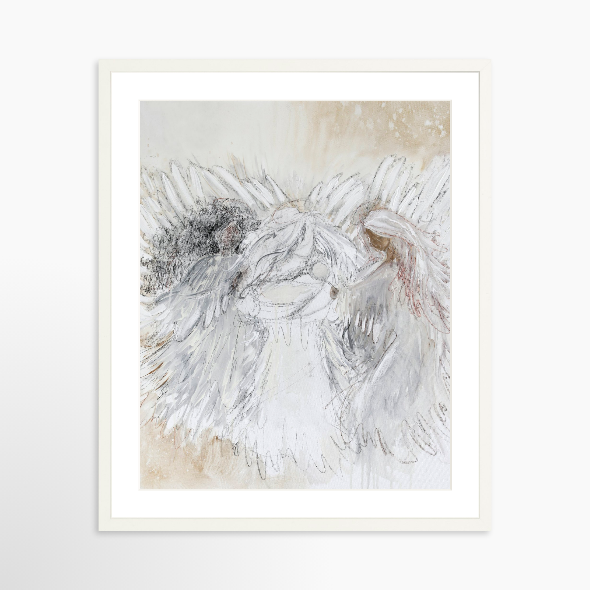 20x25 / White Frame + White Mat