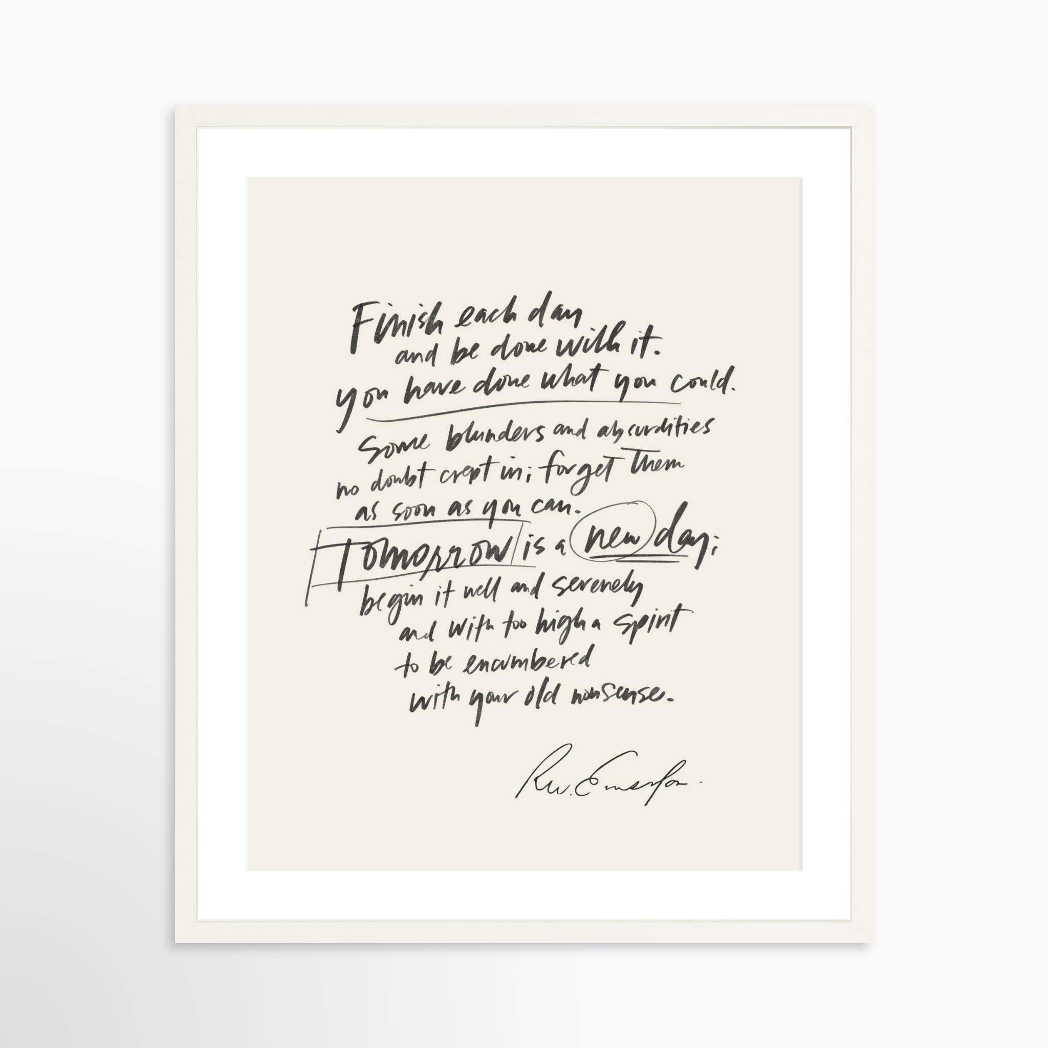 20x25 / White Frame + White Mat