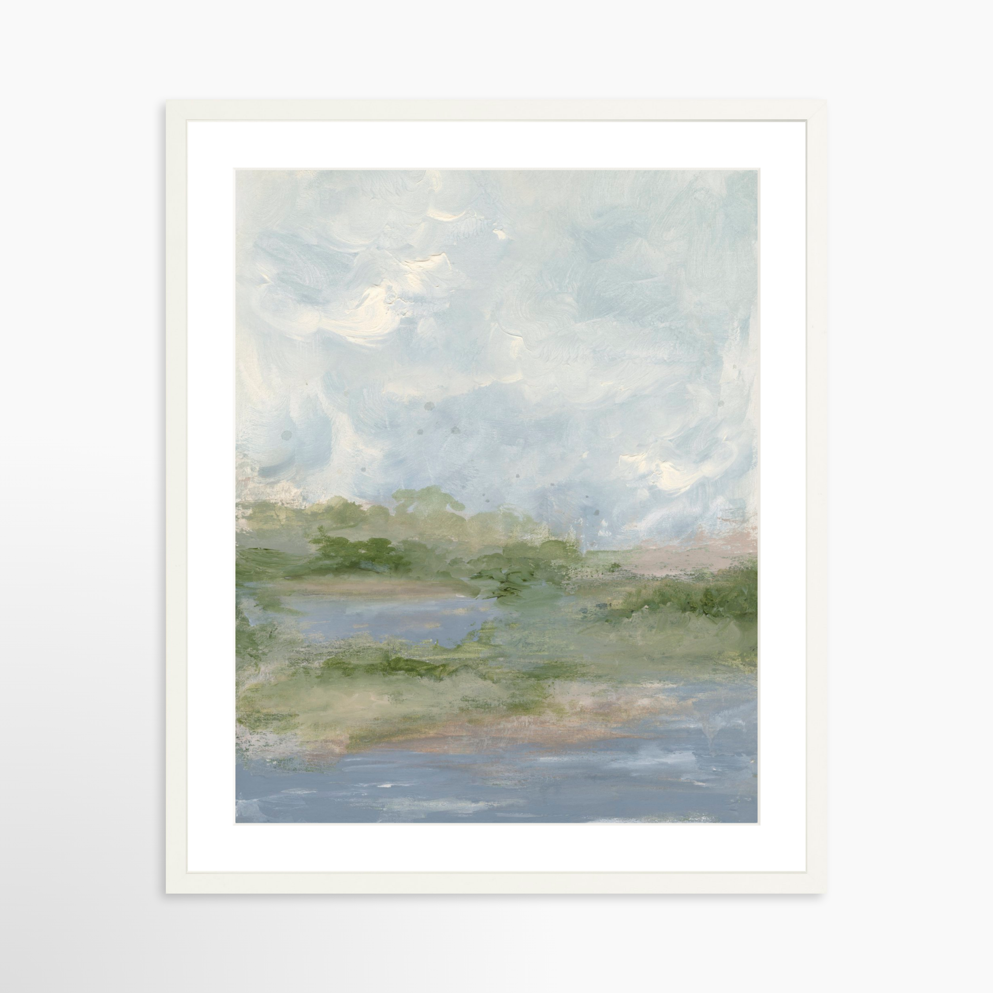 20x25 / White Frame + White Mat