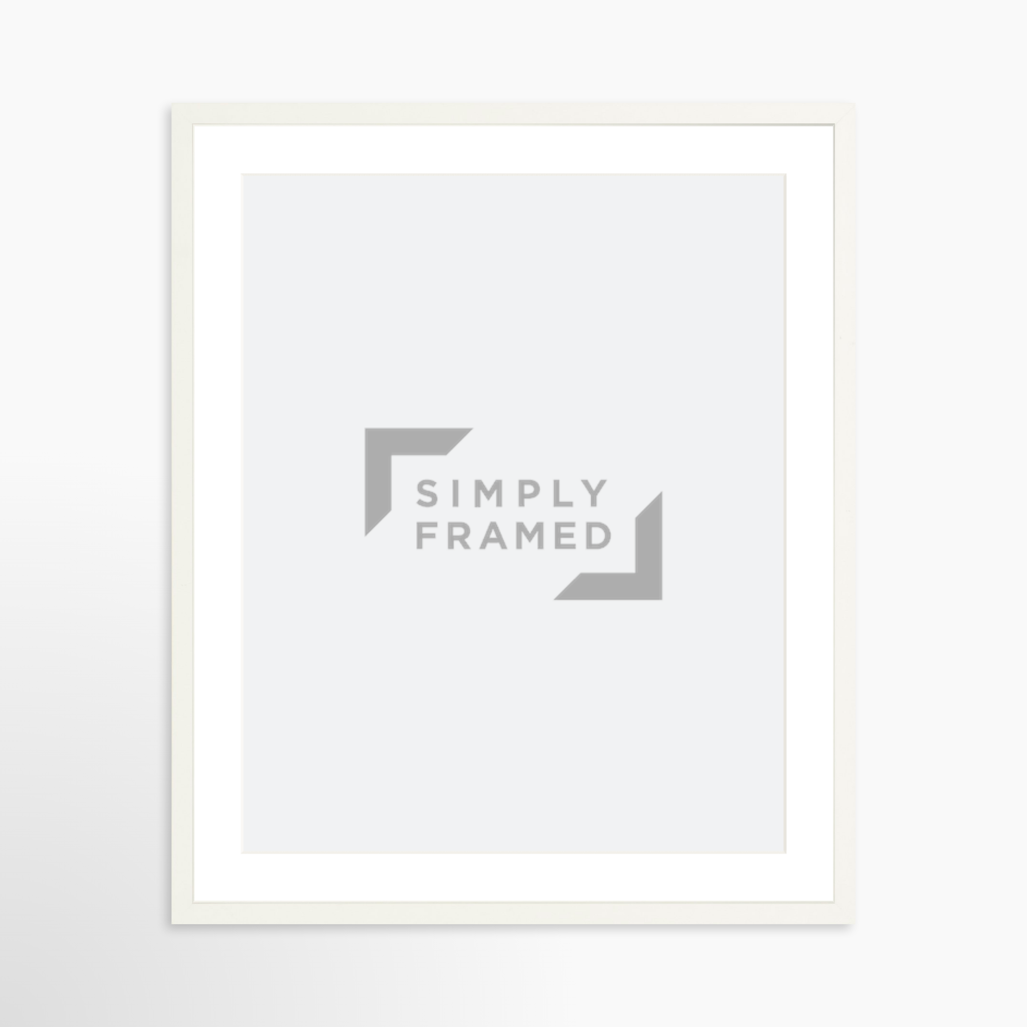 20x25 / White Frame + White Mat