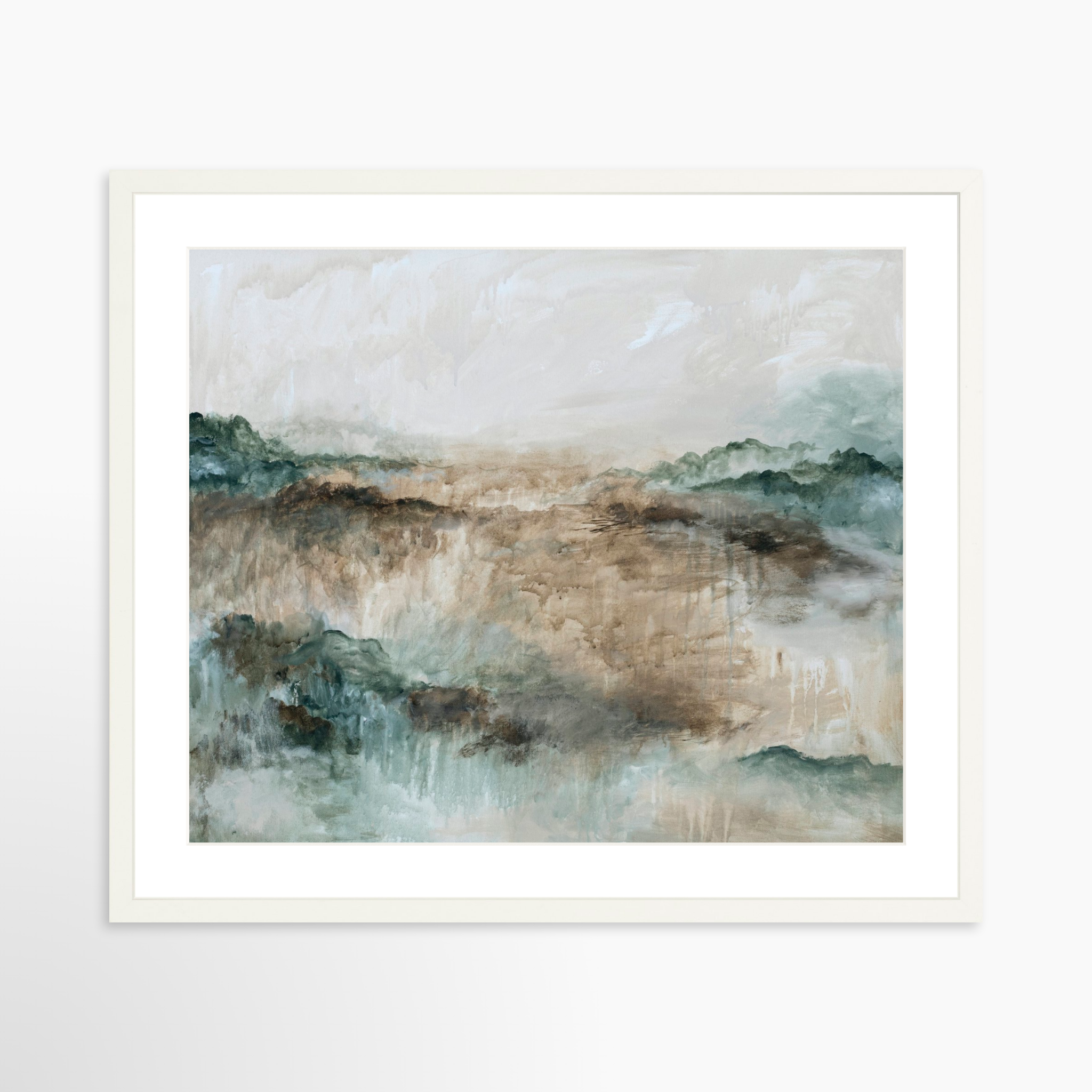 25x20 / White Frame + White Mat