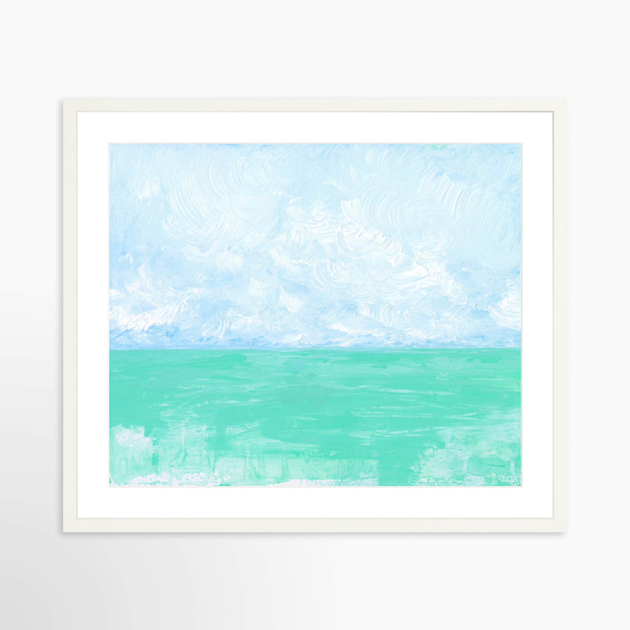 25x20 / White Frame + White Mat