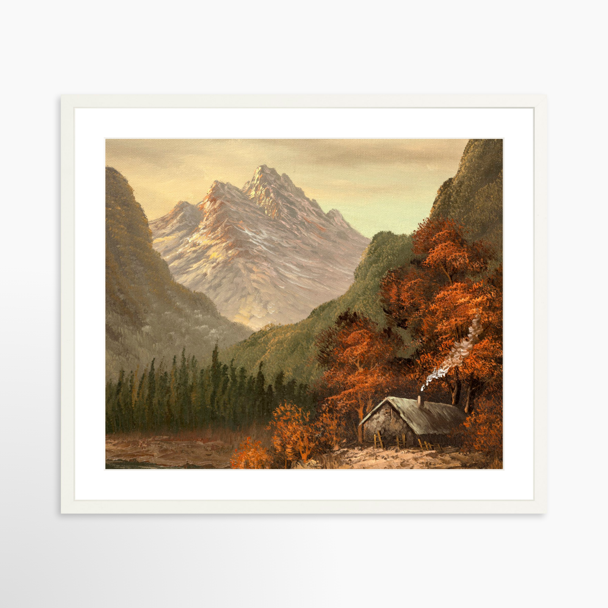 25x20 / White Frame + White Mat