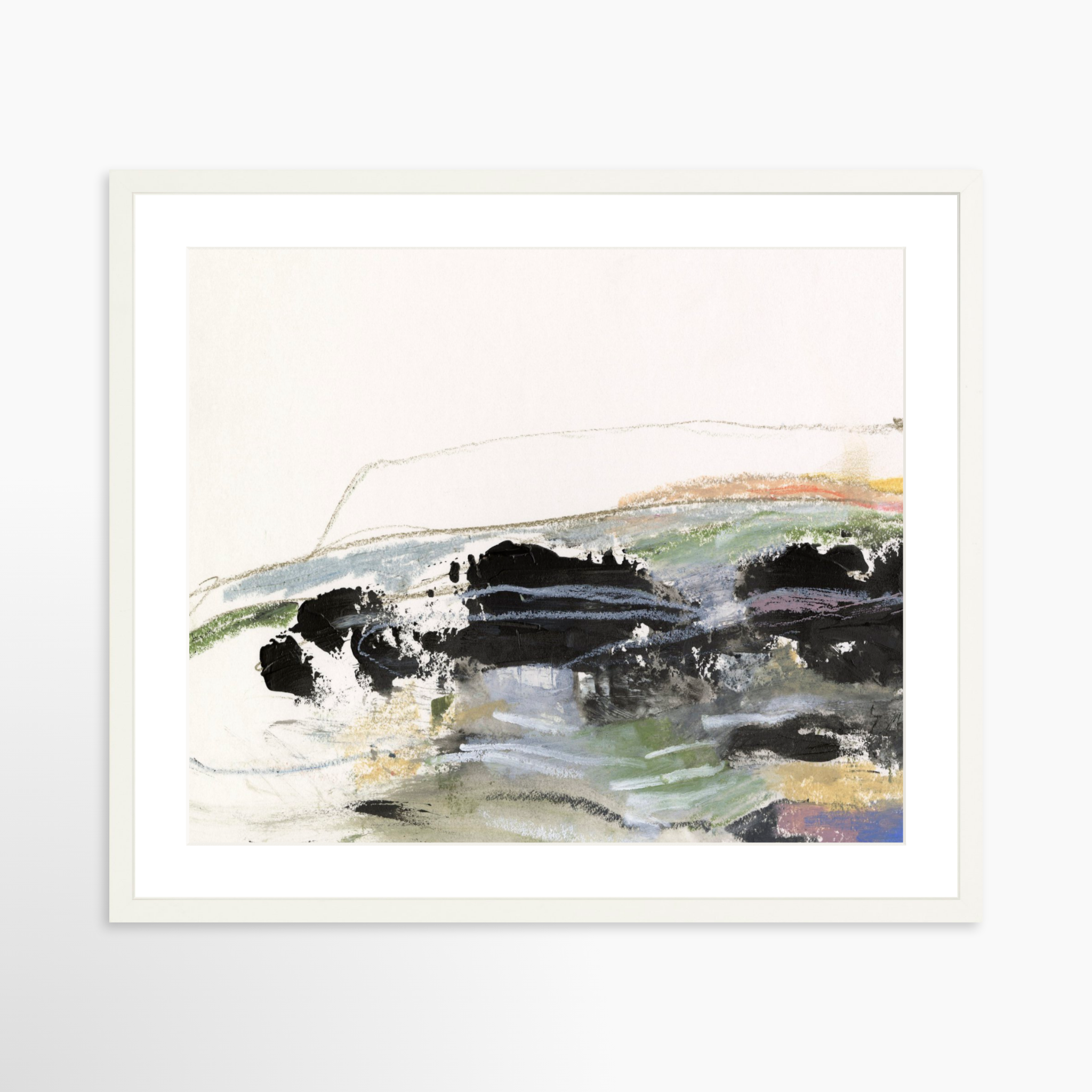 25x20 / White Frame + White Mat