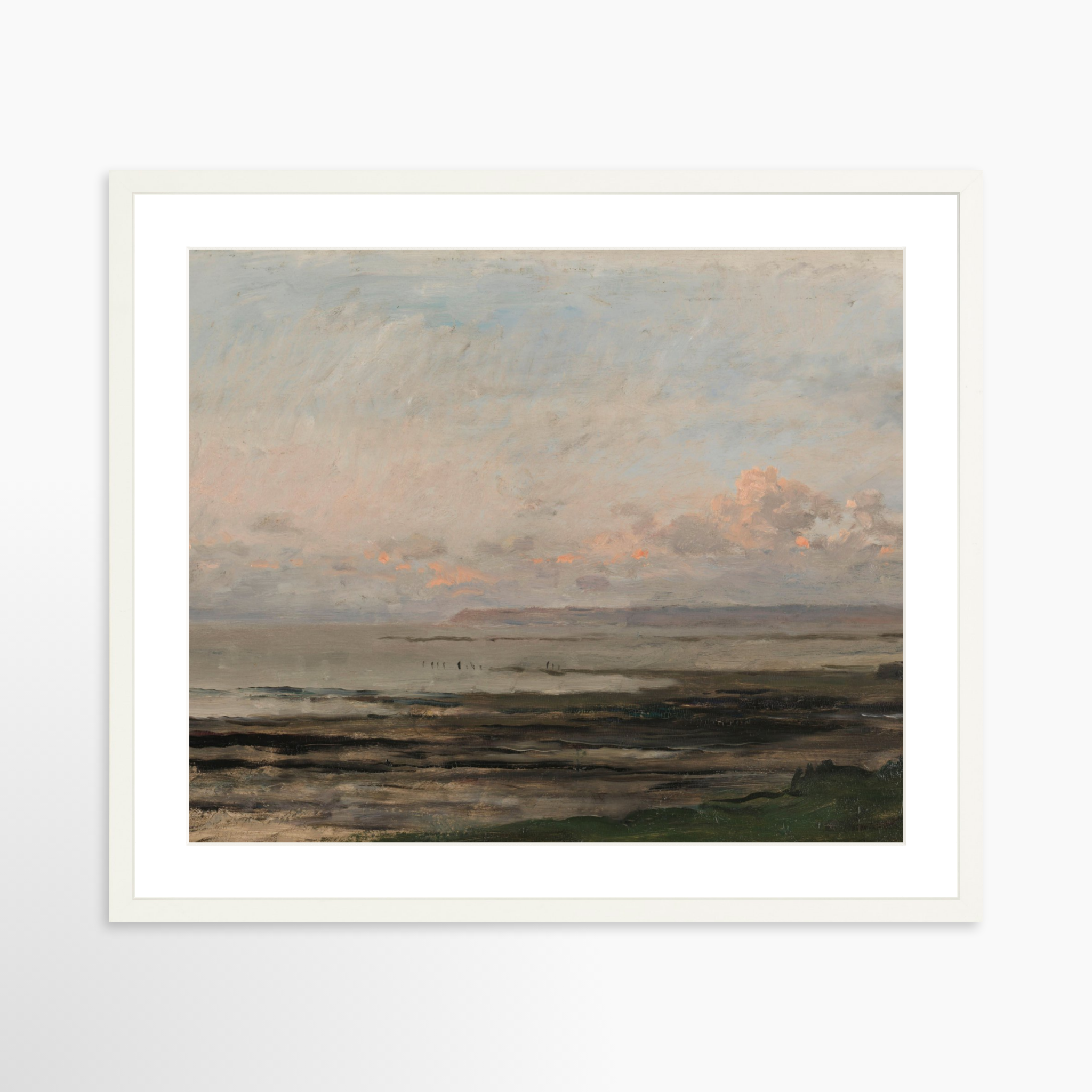 25x20 / White Frame + White Mat