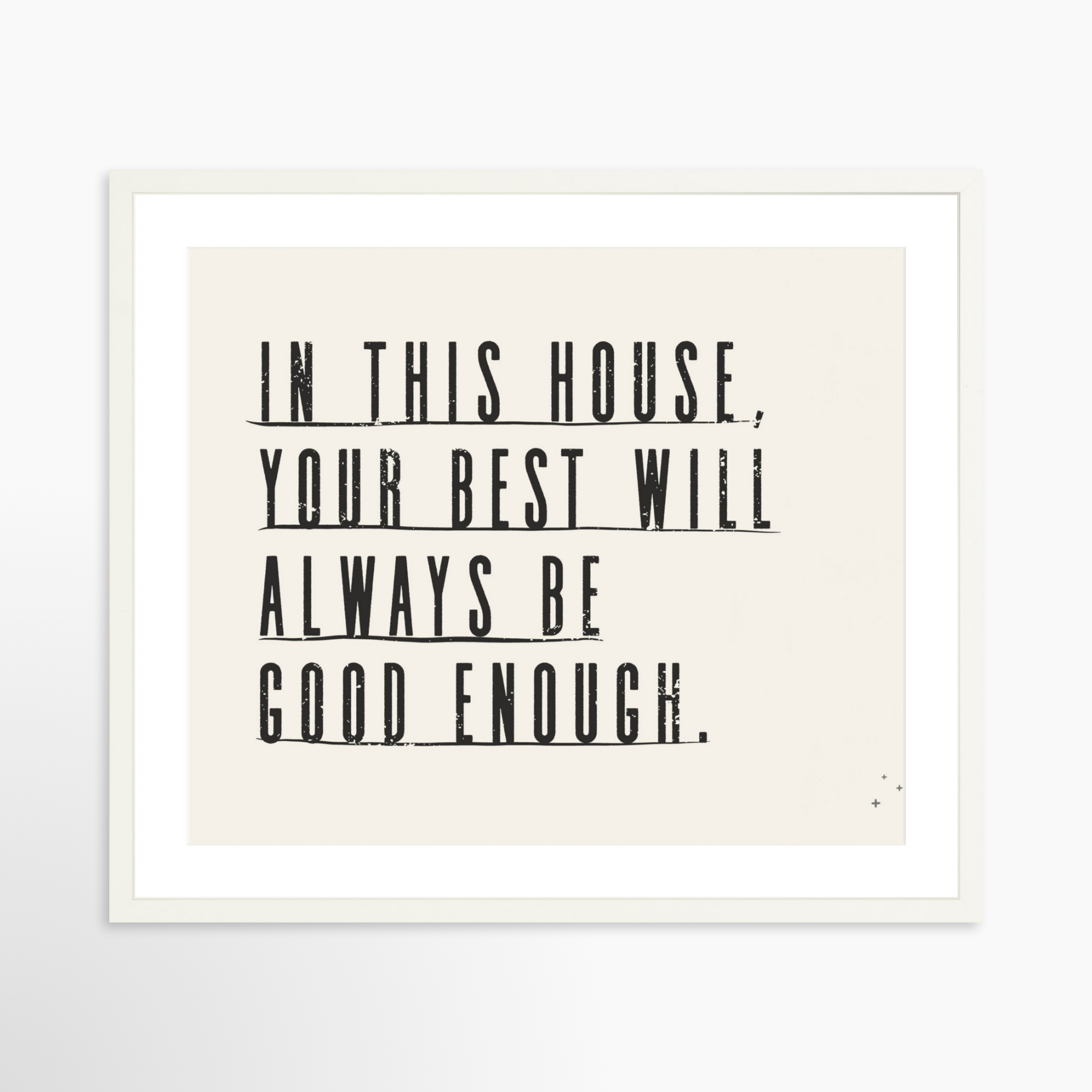 25x20 / White Frame + White Mat