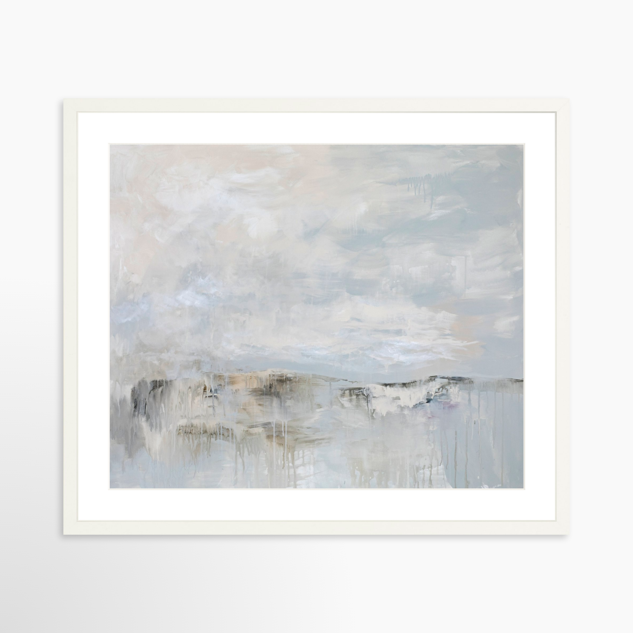 25x20 / White Frame + White Mat