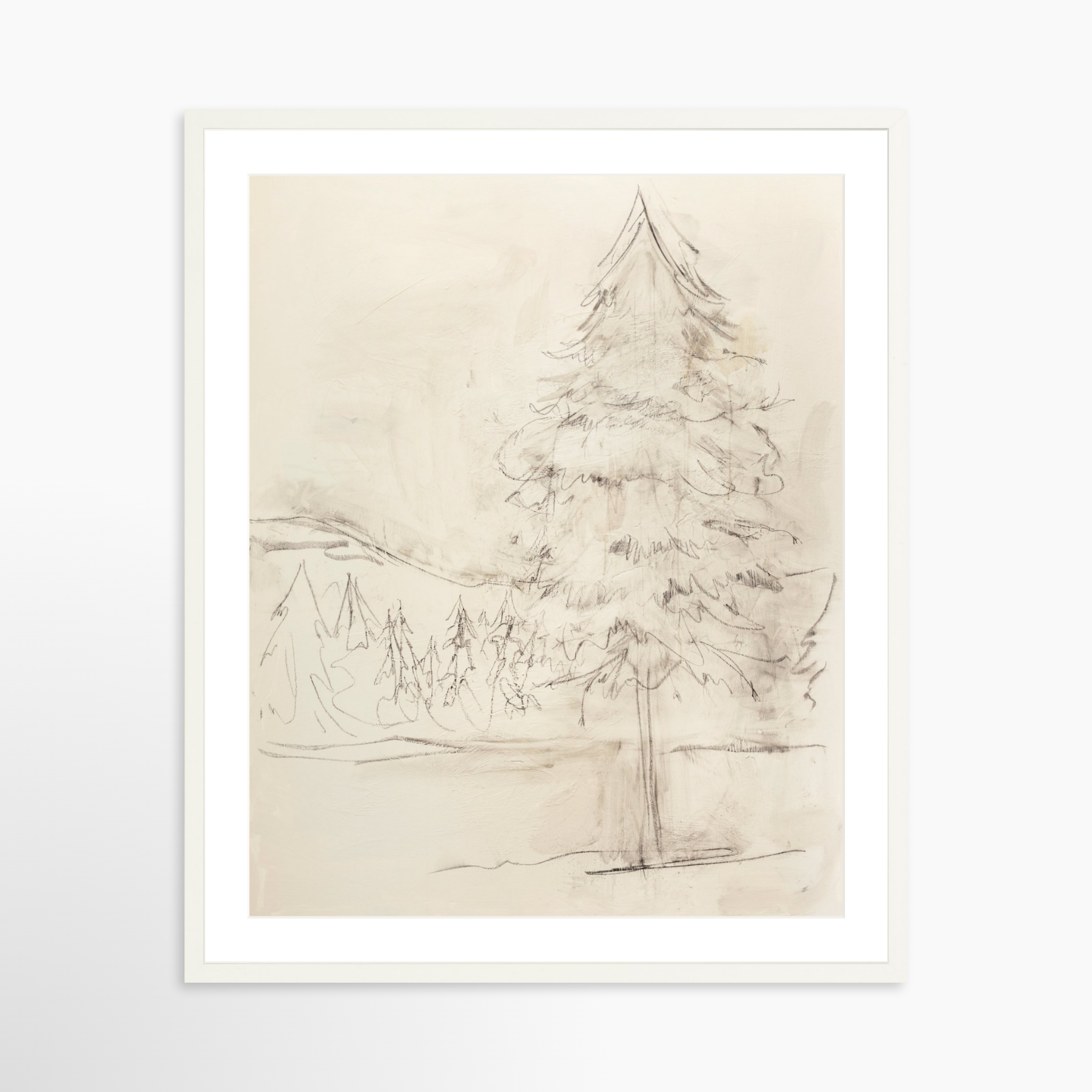 24x30 / White Frame + White Mat