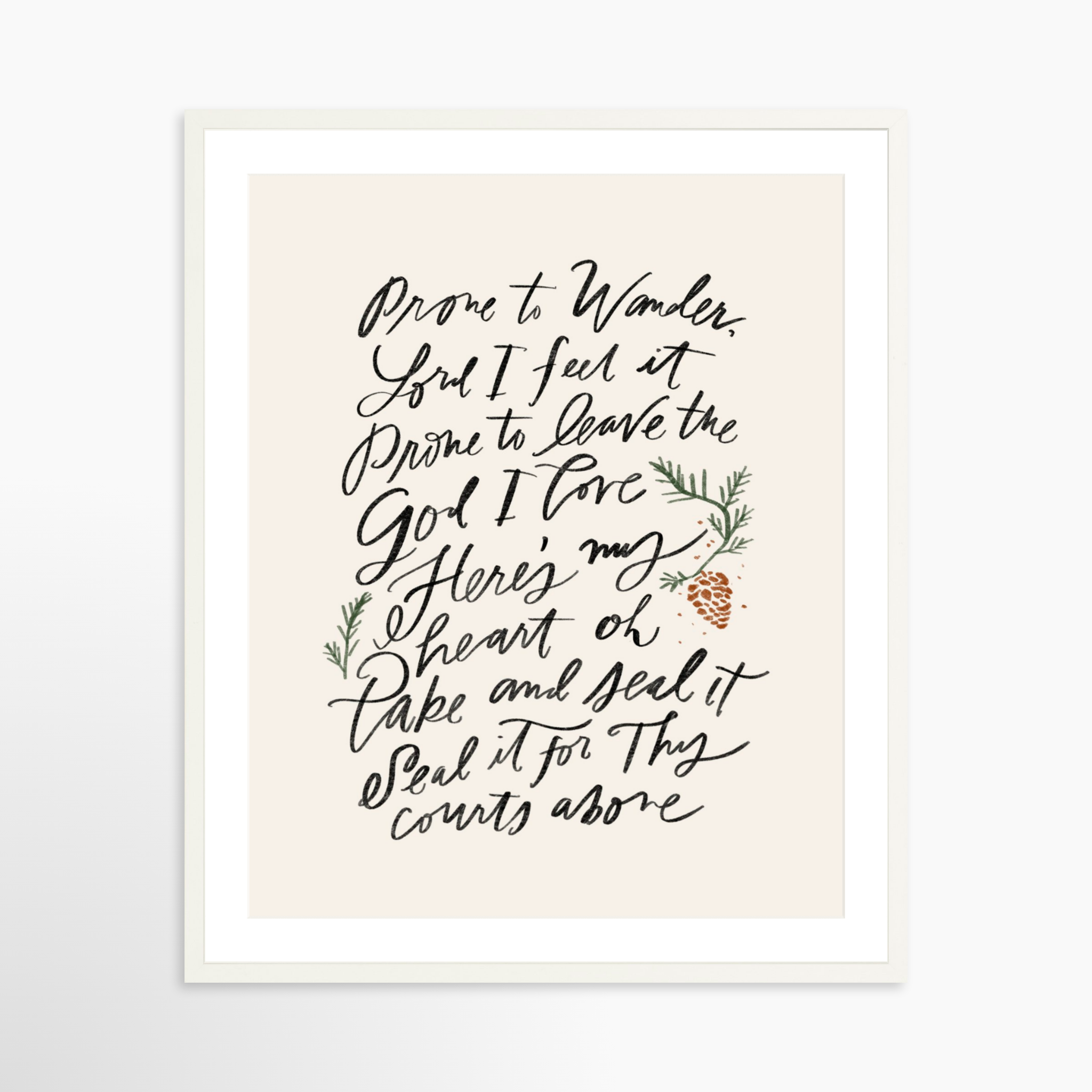 24x30 / White Frame + White Mat