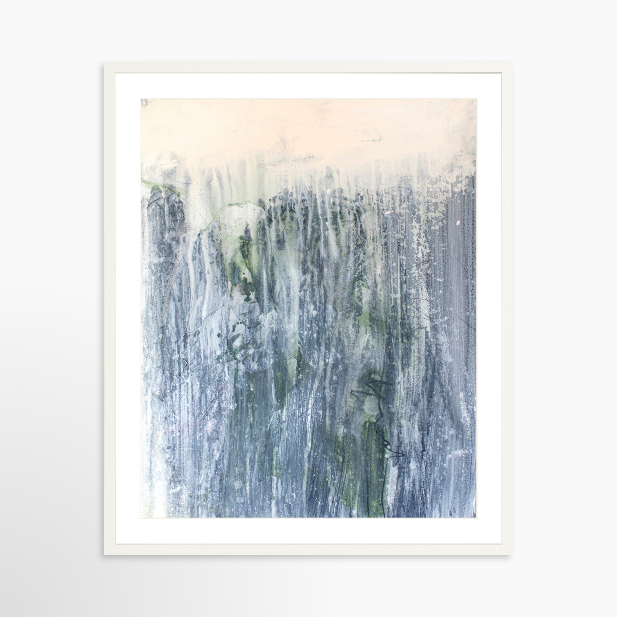 24x30 / White Frame + White Mat