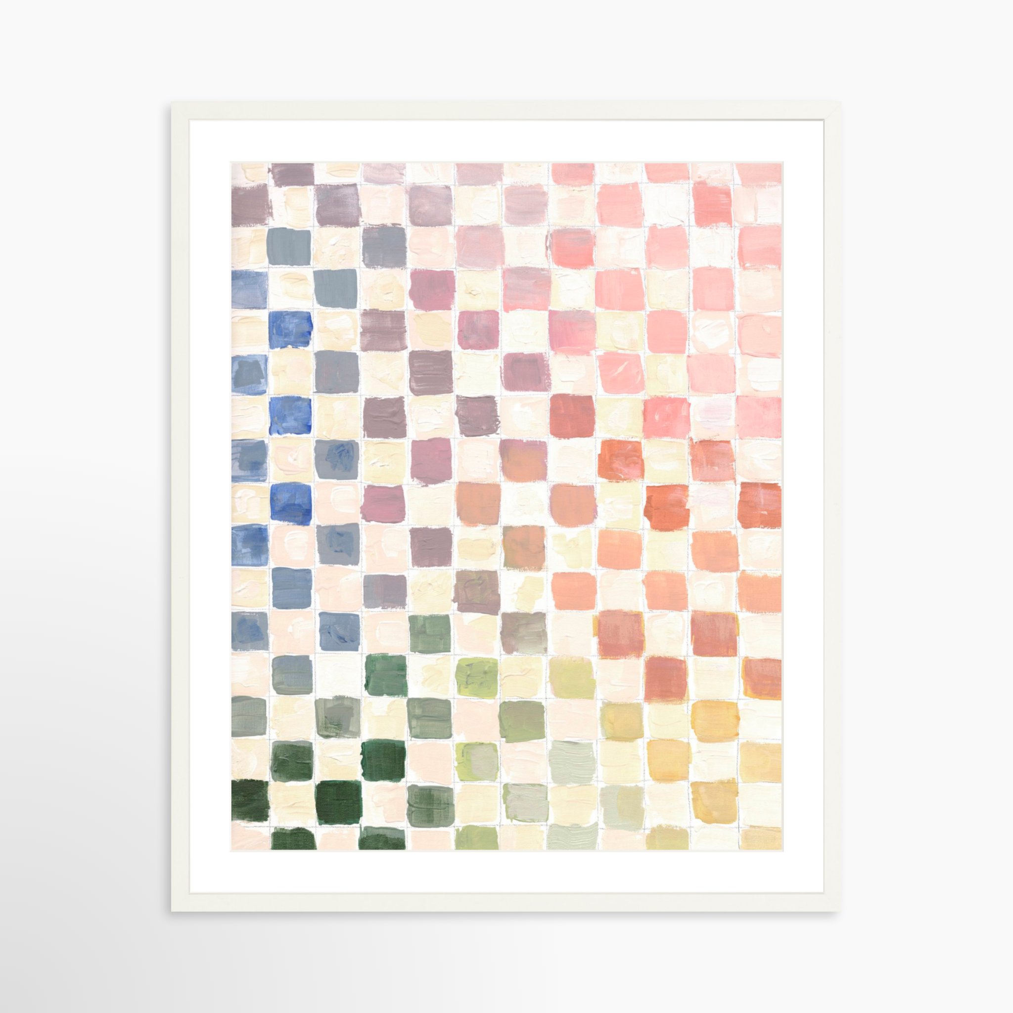 24x30 / White Frame + White Mat