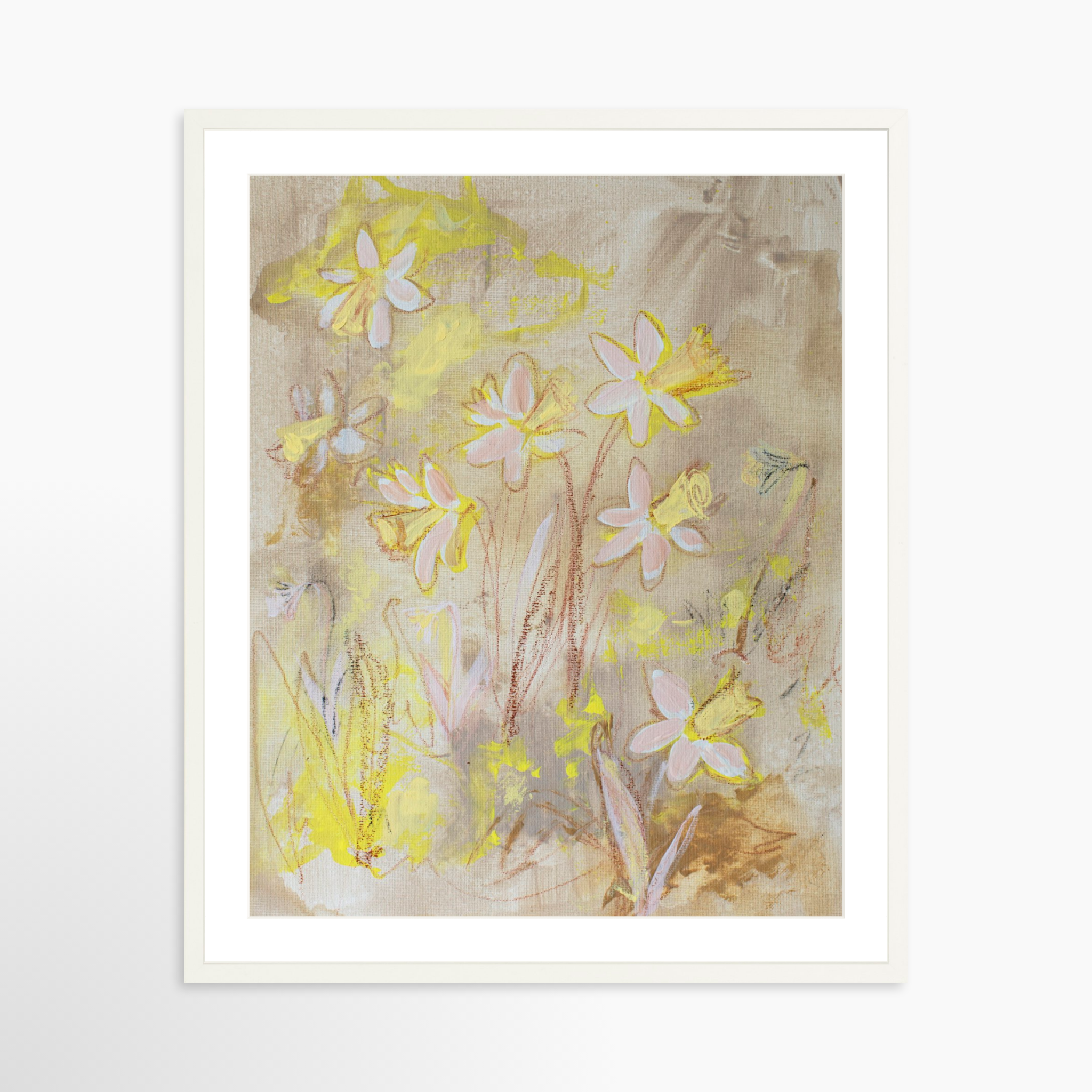 24x30 / White Frame + White Mat