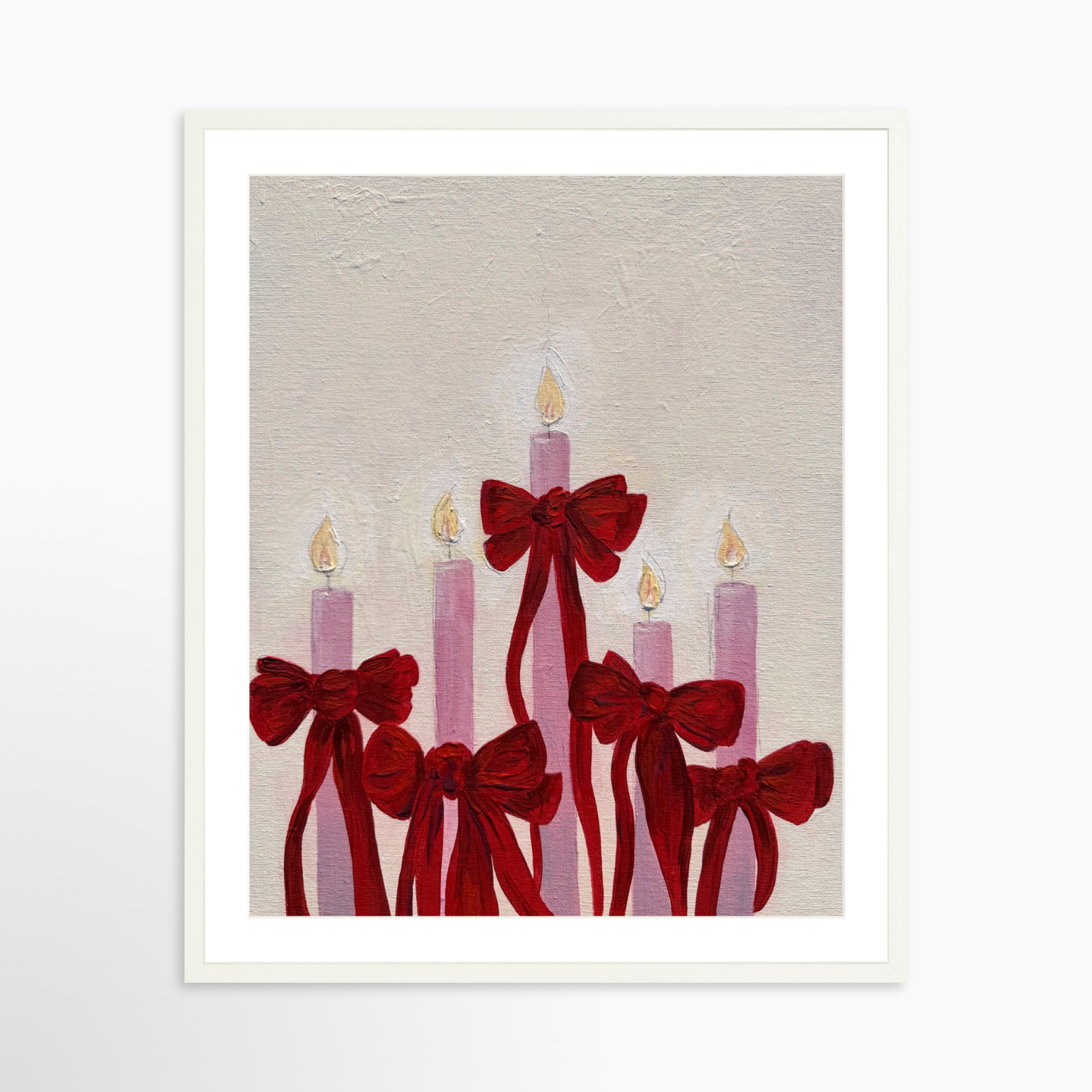 24x30 / White Frame + White Mat