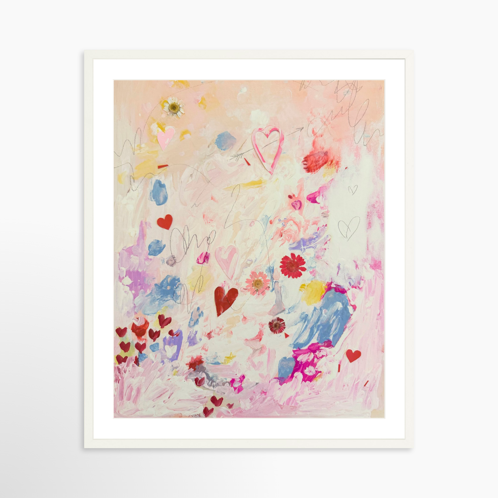 24x30 / White Frame + White Mat