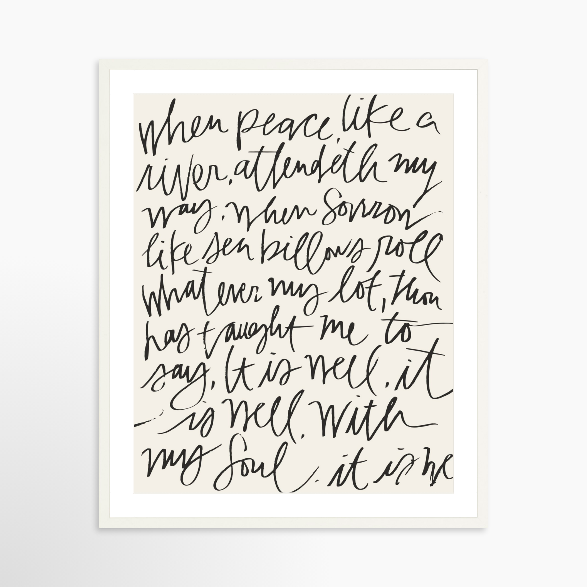 24x30 / White Frame + White Mat