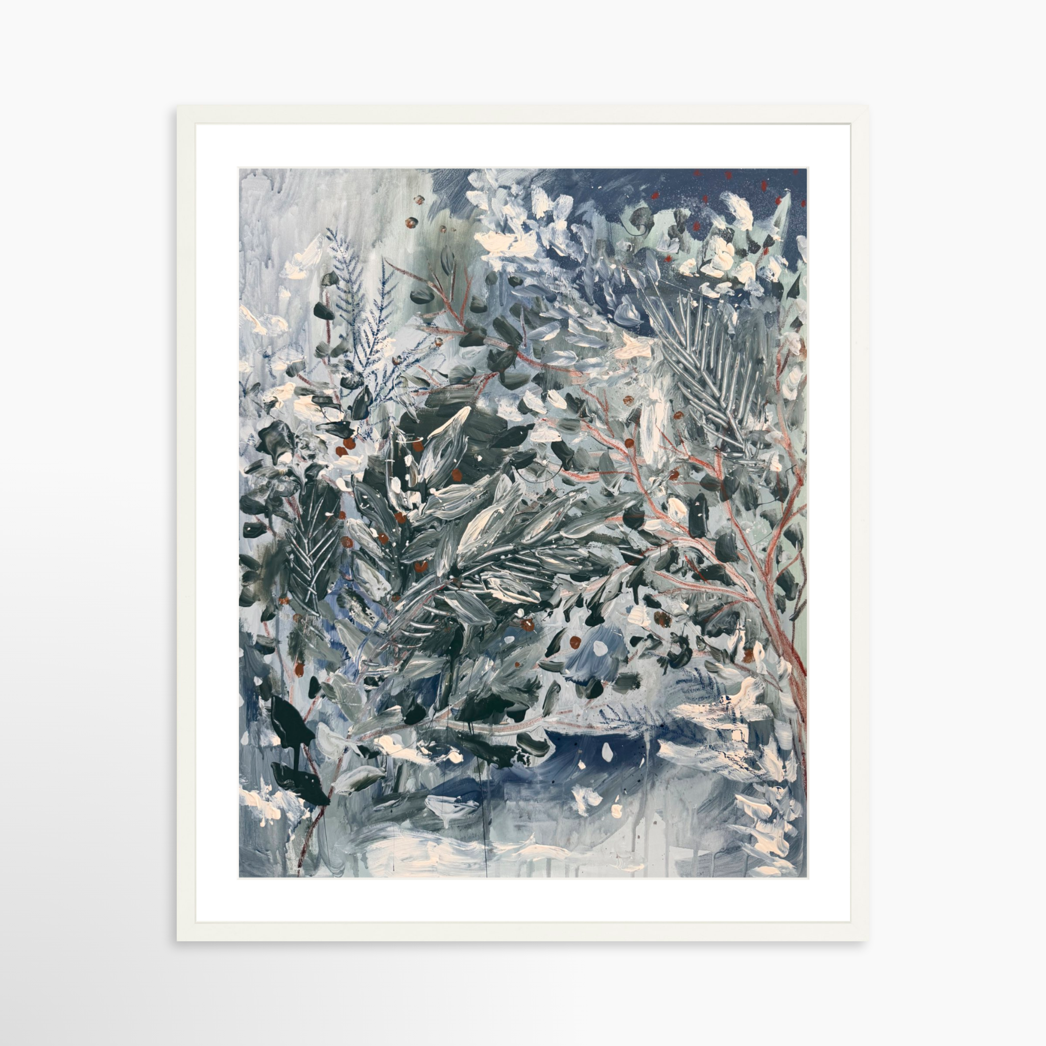 24x30 / White Frame + White Mat