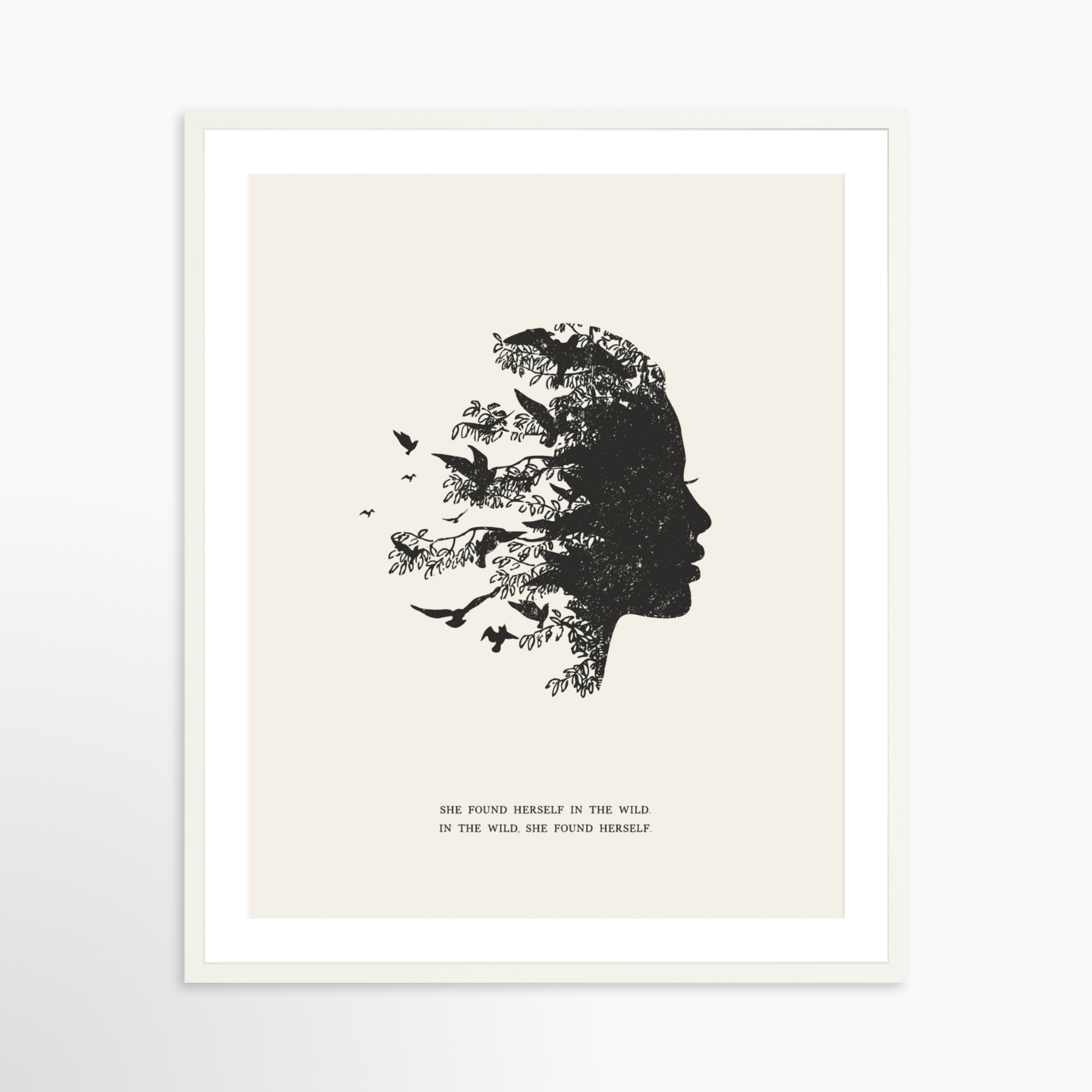 24x30 / White Frame + White Mat