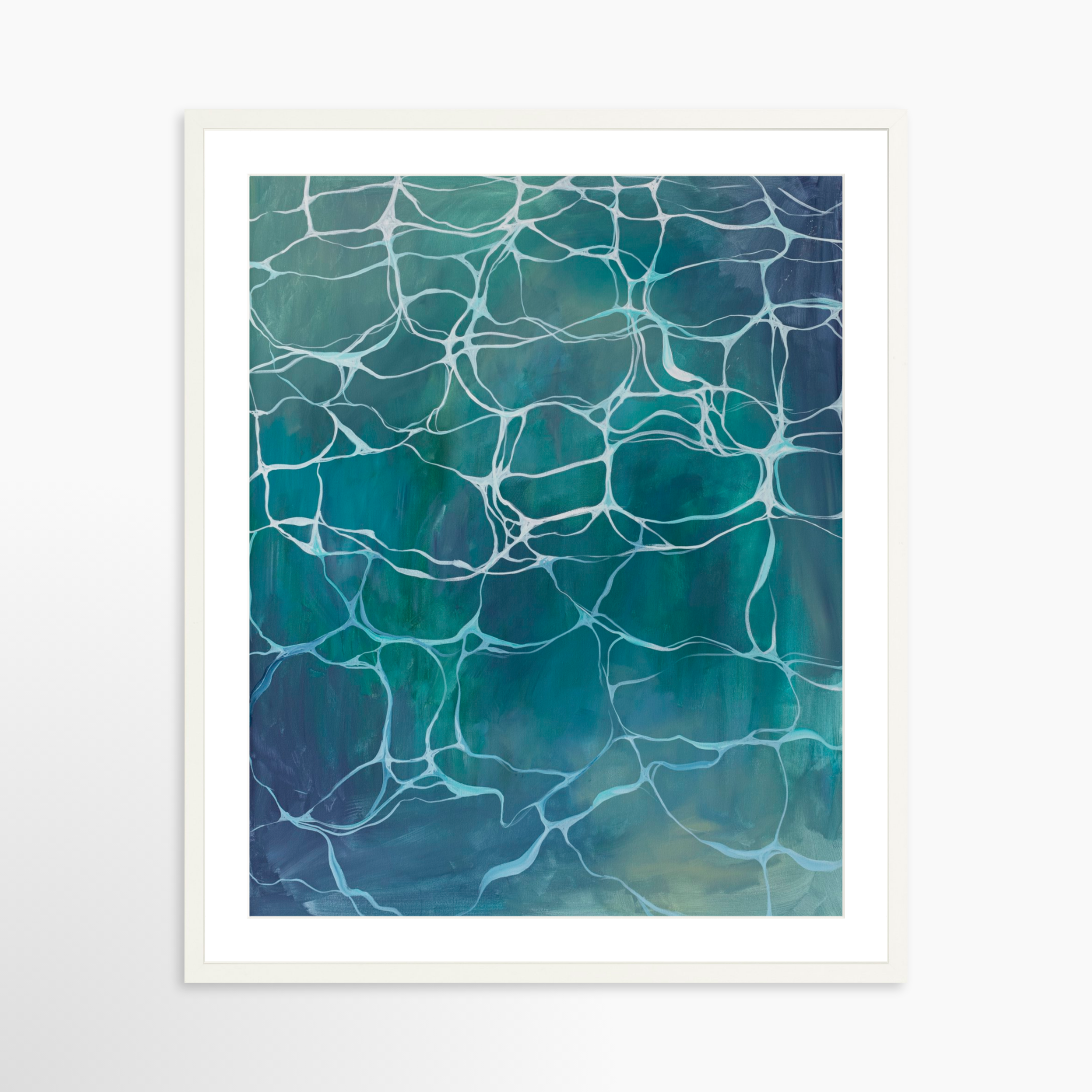 24x30 / White Frame + White Mat
