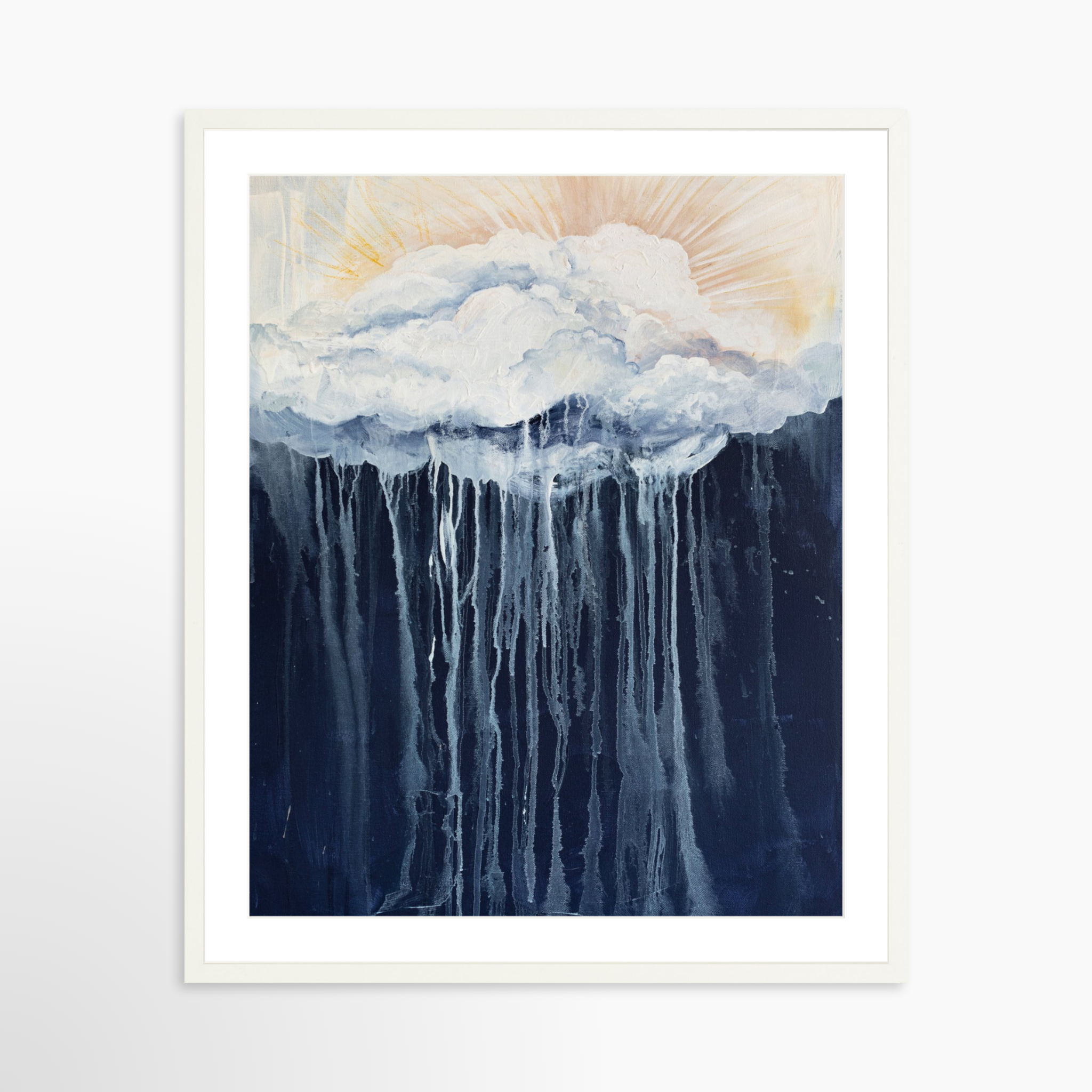 24x30 / White Frame + White Mat